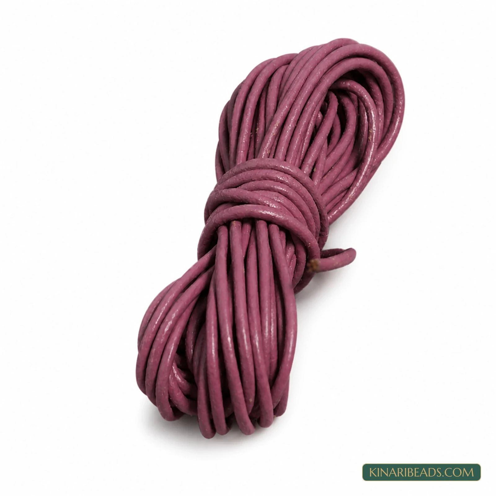 2mm Round Leather Cord for Jewellery – 5m - Purple colour