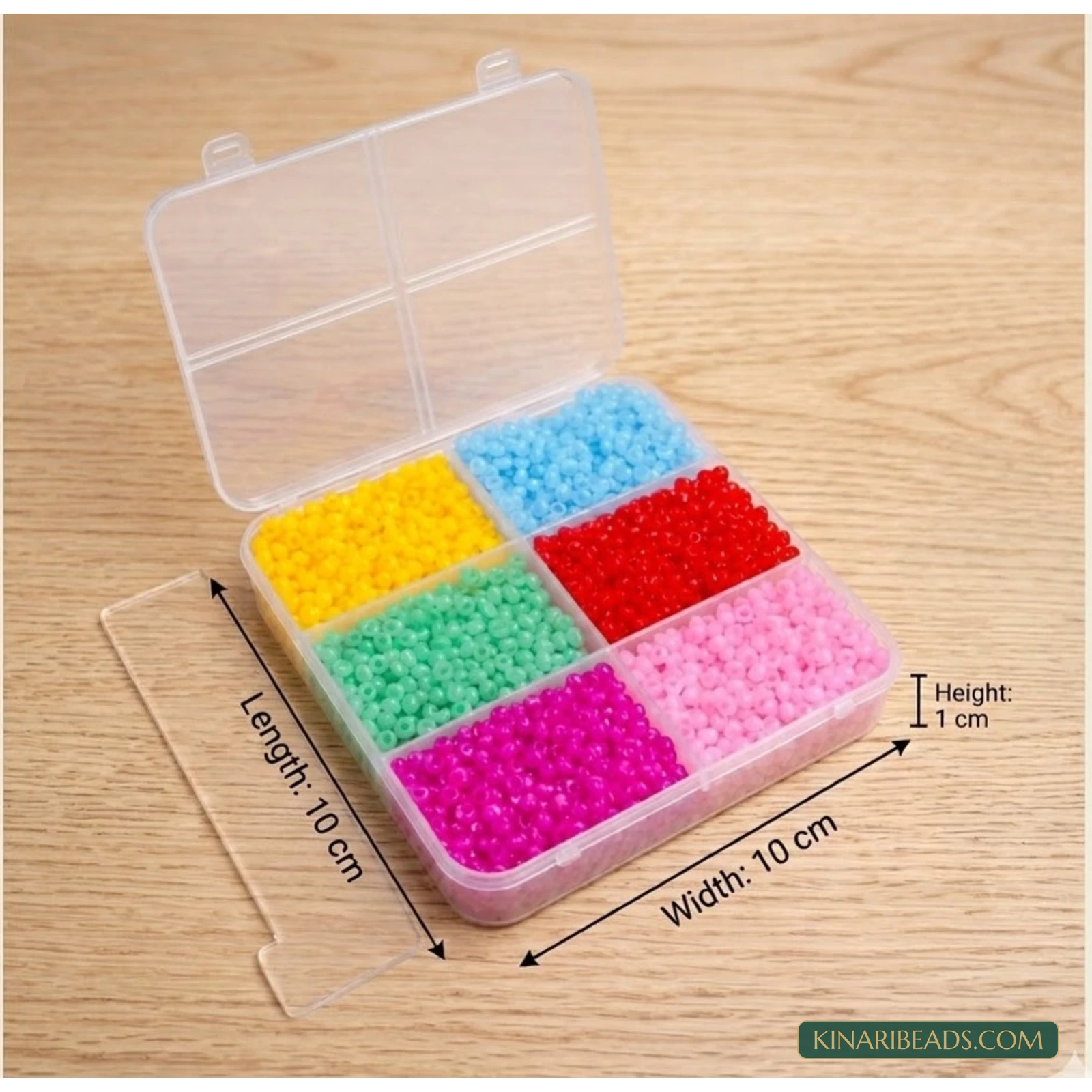 3-Box Multicolour Acrylic & Glass Beads Jewellery Making Kit with Findings product image
