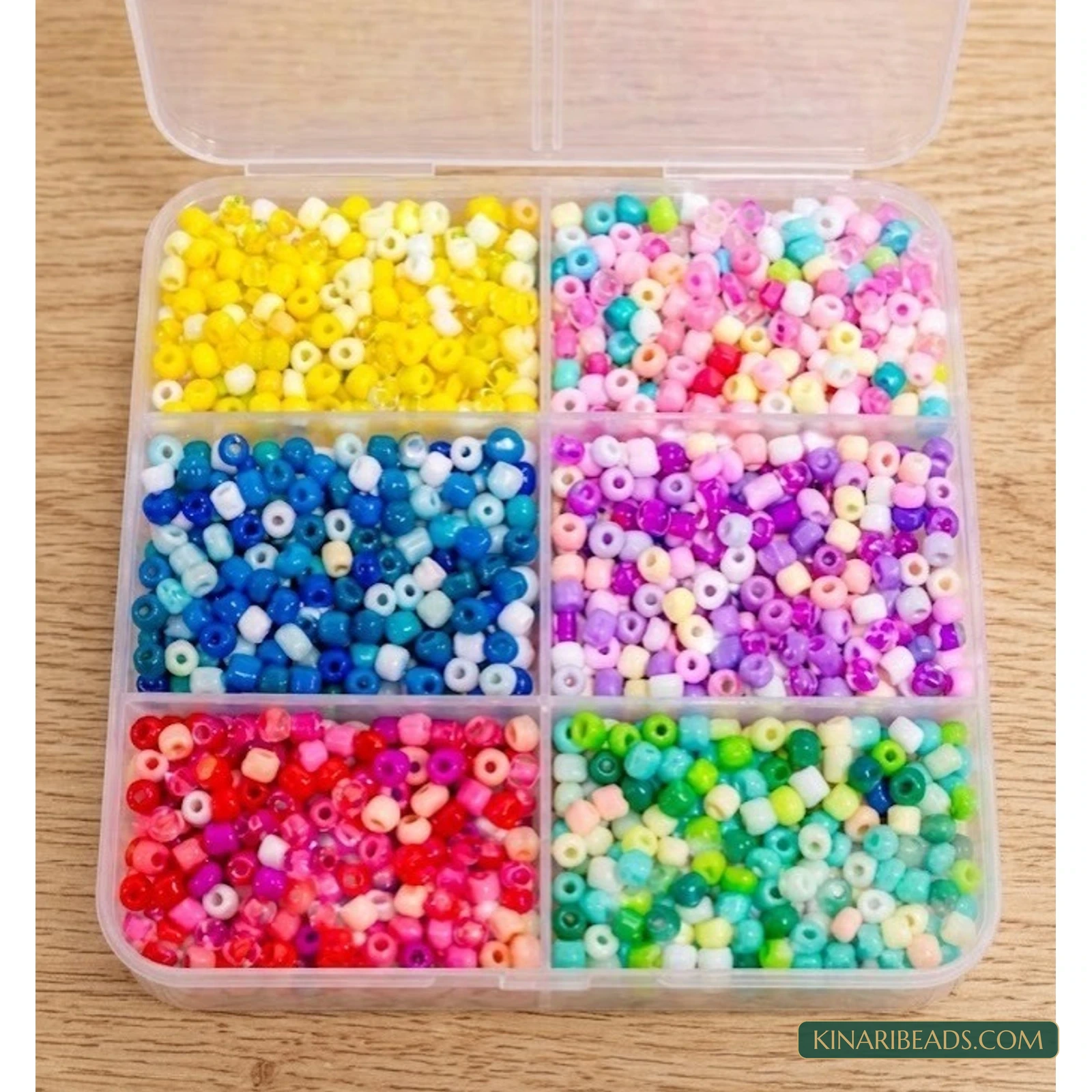 3-Box Multicolour Acrylic & Glass Beads Jewellery Making Kit with Findings product image