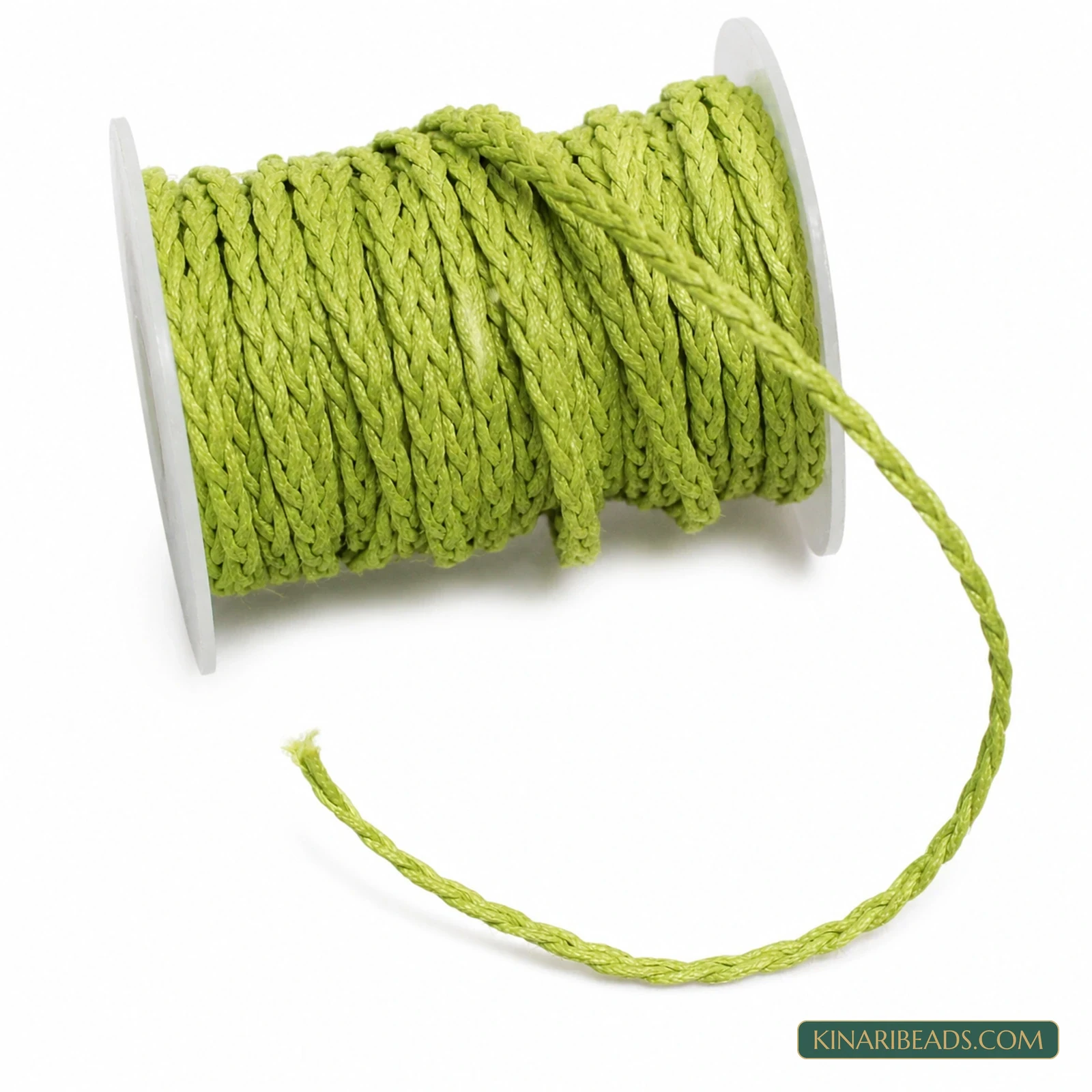 3-Ply Braided Cotton Rope Cord – 10m - Parrot Green colour
