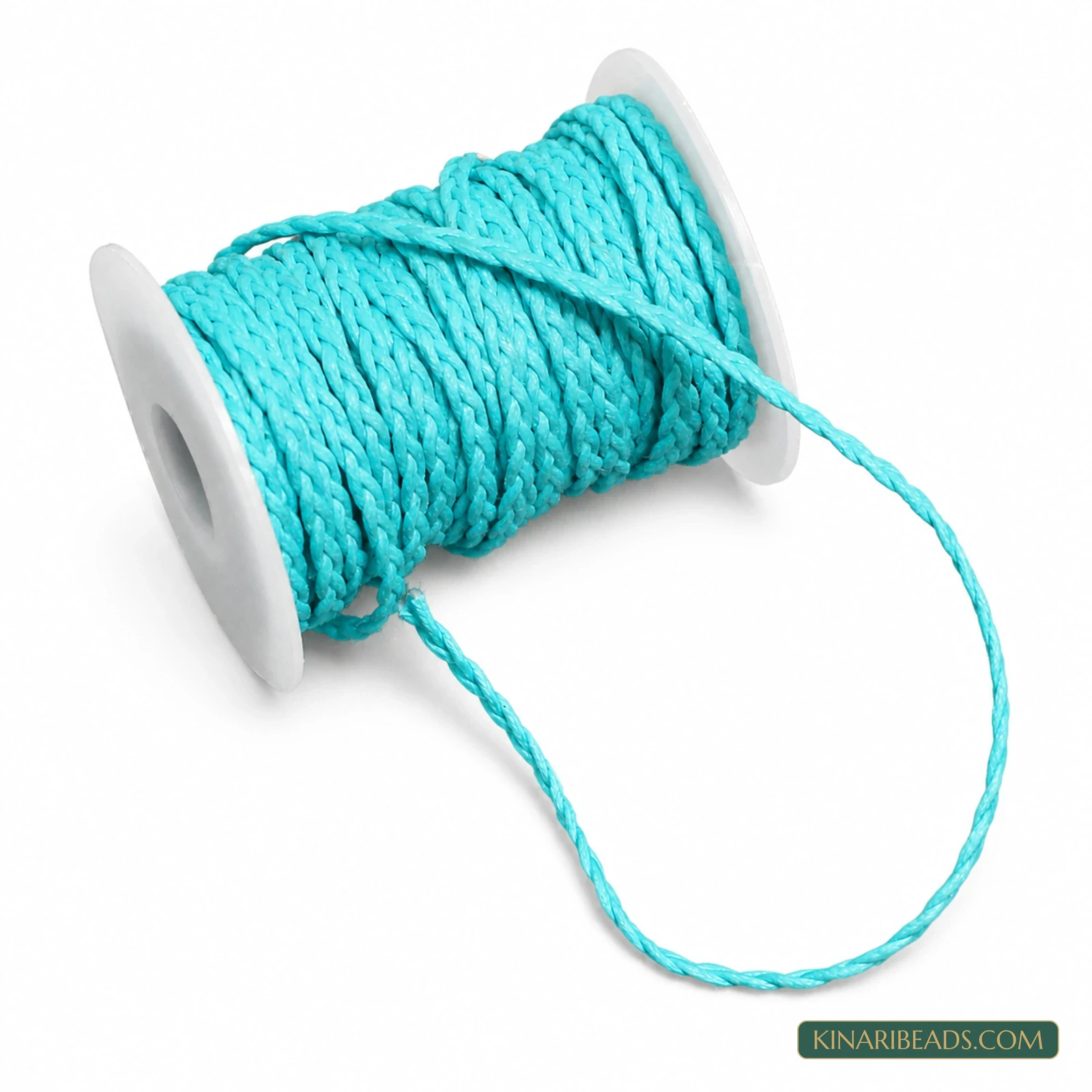 3-Ply Braided Cotton Rope Cord – 10m - Turquoise colour
