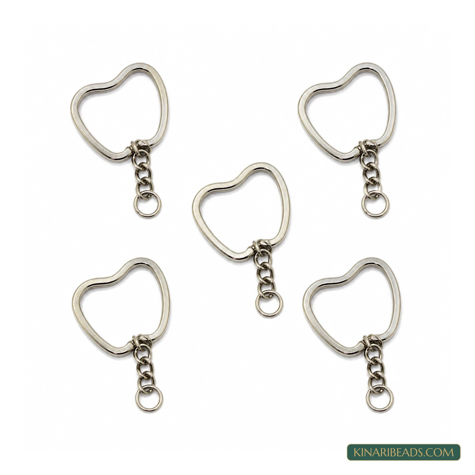 32mm Apple-Shaped Double Split Keychain Blanks – 5 or 50 Pack