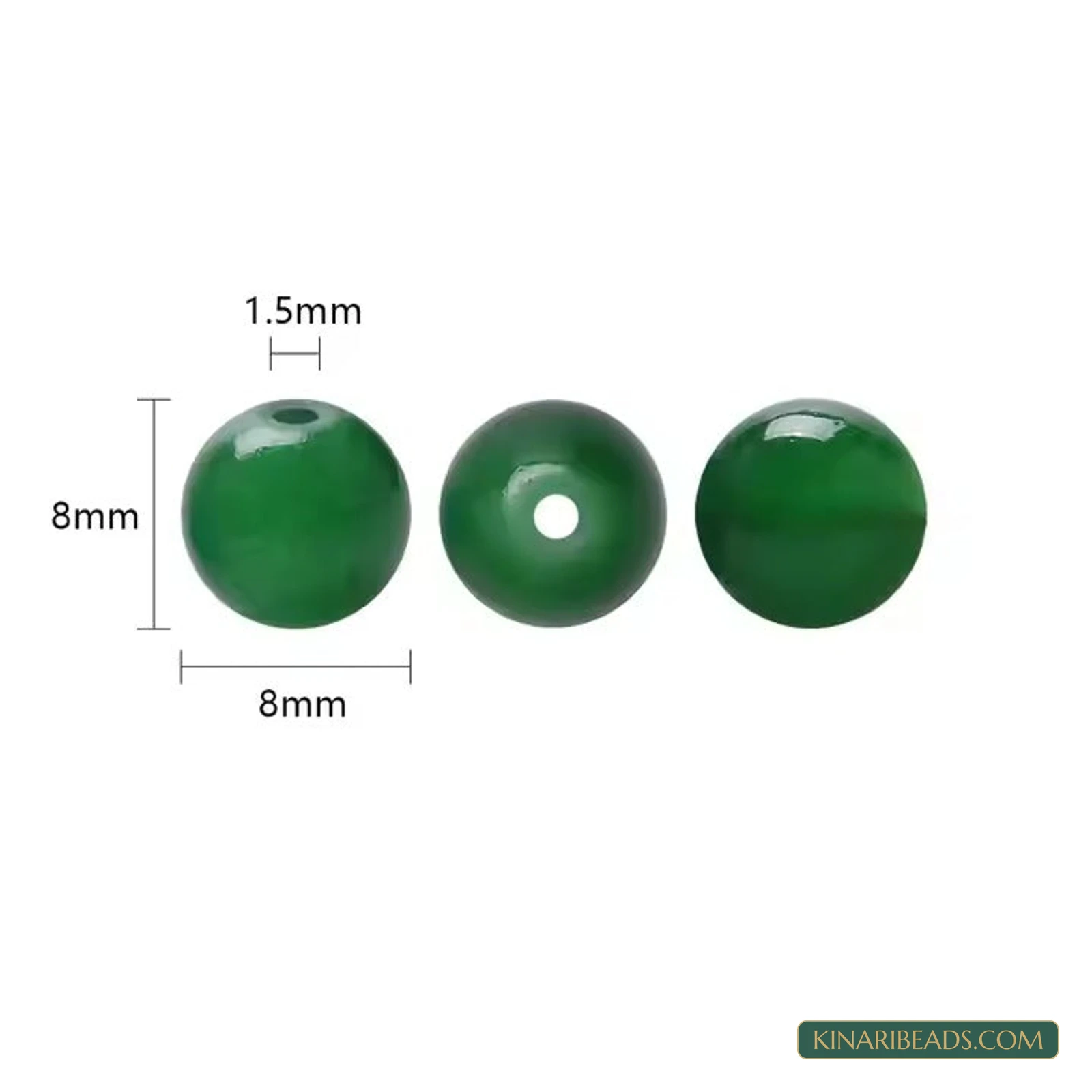 375-Piece 8mm Round Glass Beads Kit – 15 Colours product image