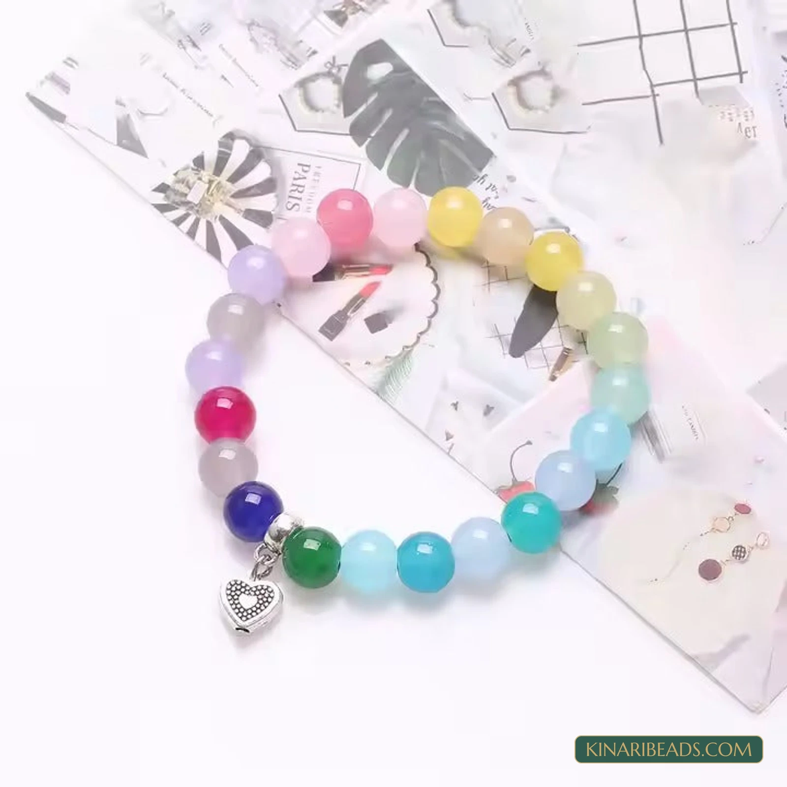 375-Piece 8mm Round Glass Beads Kit – 15 Colours product image