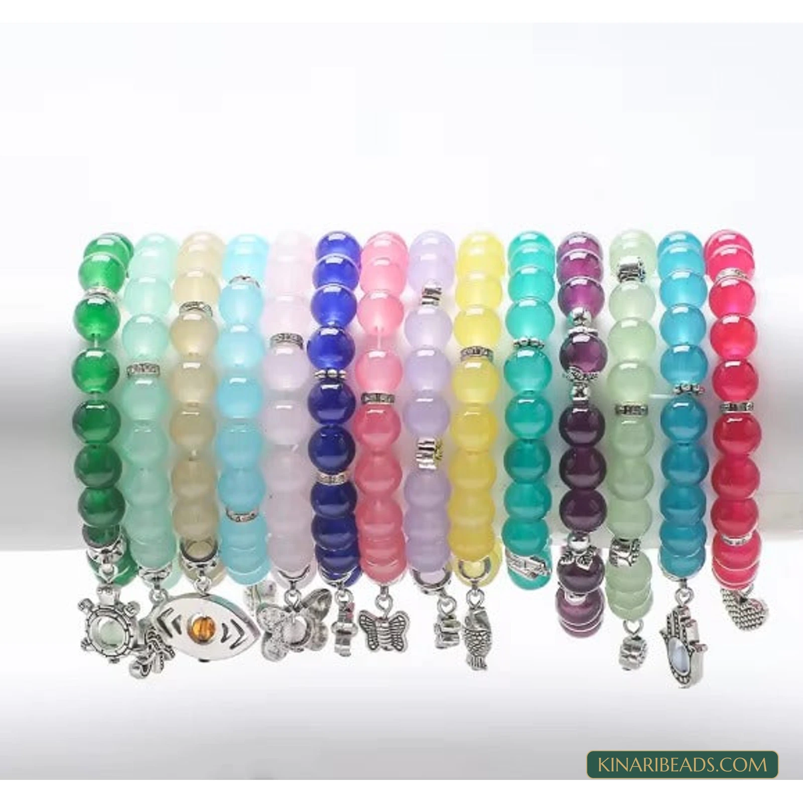375-Piece 8mm Round Glass Beads Kit – 15 Colours product image