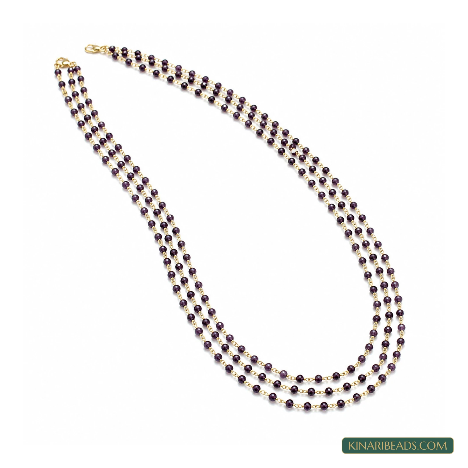 3mm Hydro Crystal Aati Beaded Chain – 2m - Purple colour