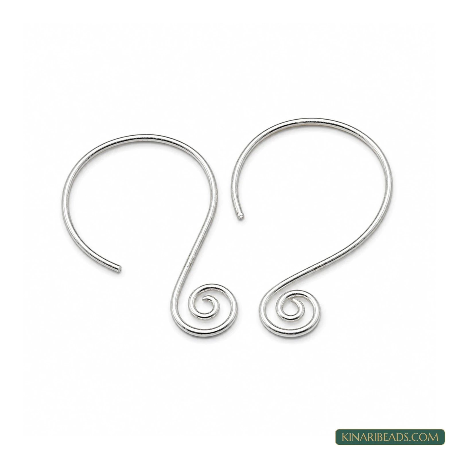 40mm, Brass Earring Hooks – 4 Pack, Kinari Style EF122