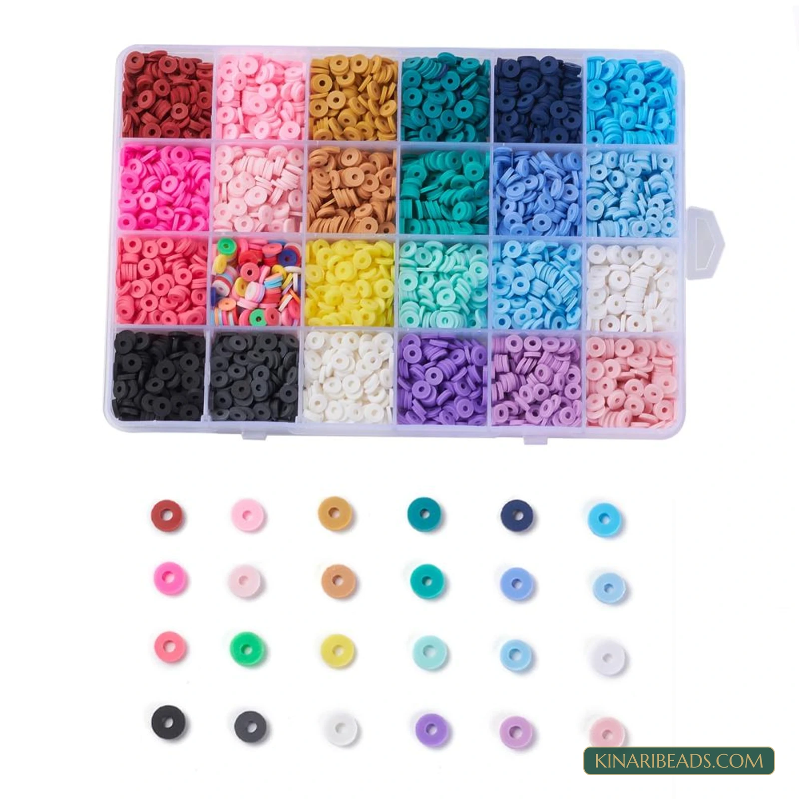 4,560–4,800-Piece Heishi Beads Kit – 24 Colours