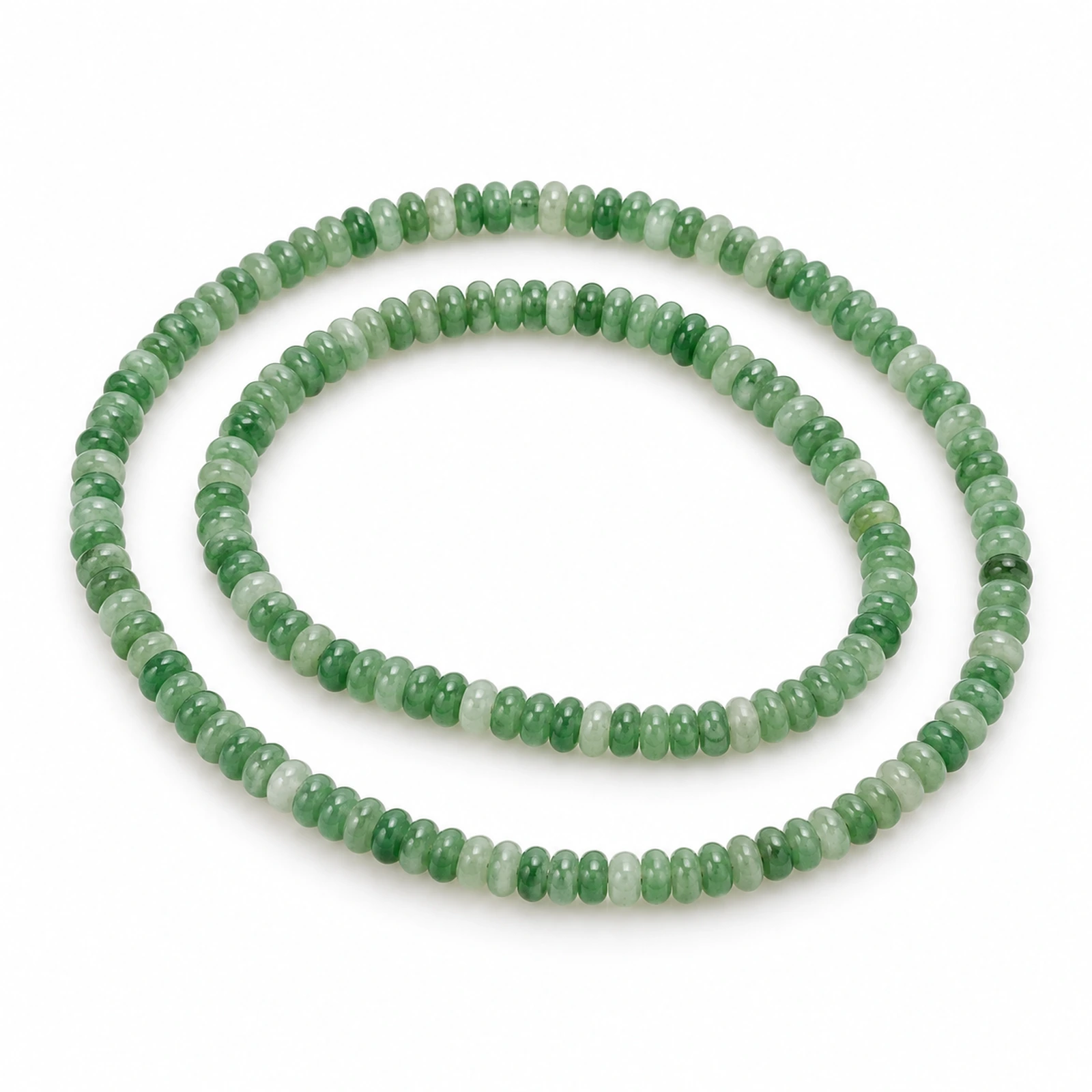 4x2mm Natural Green Aventurine Rondelle Beads