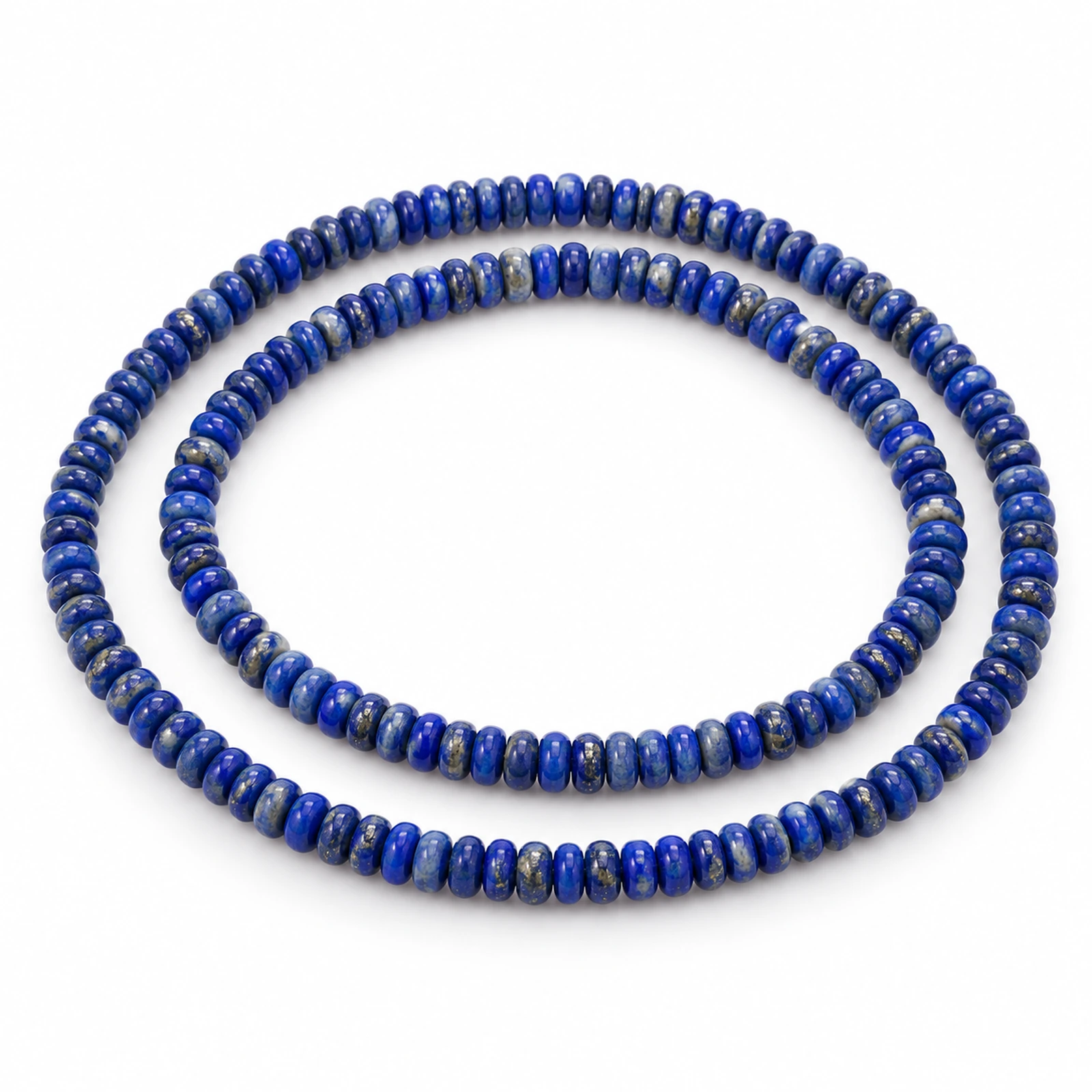 4x2mm Natural Lapis Rondelle Beads - 1 String