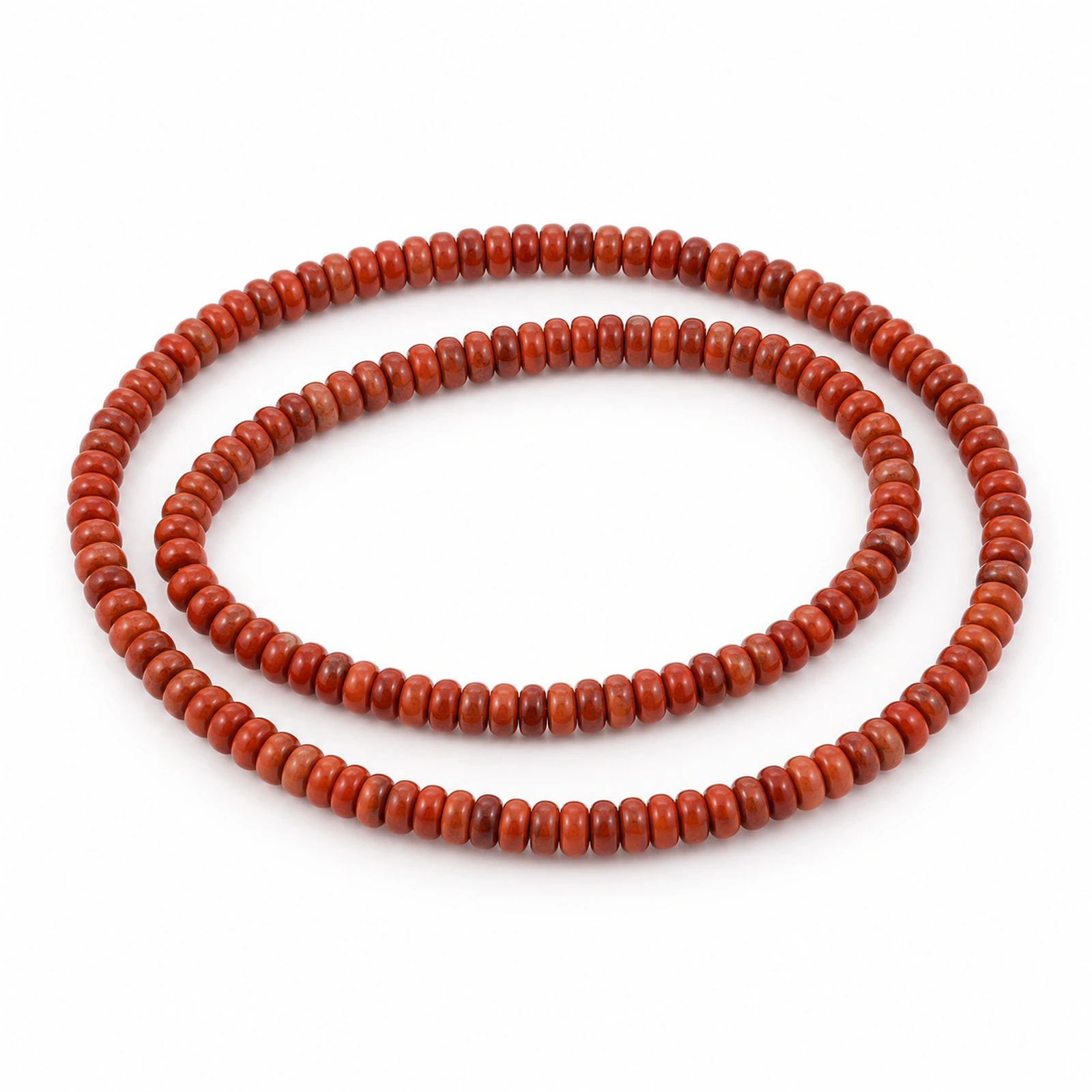 4x2mm Natural Red Jasper Rondelle Beads