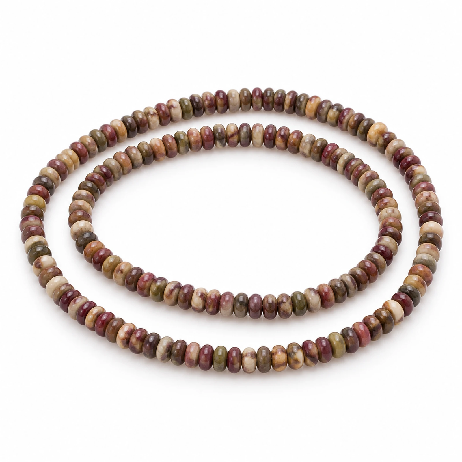 4x2mm Natural Venus Jasper Rondelle Beads