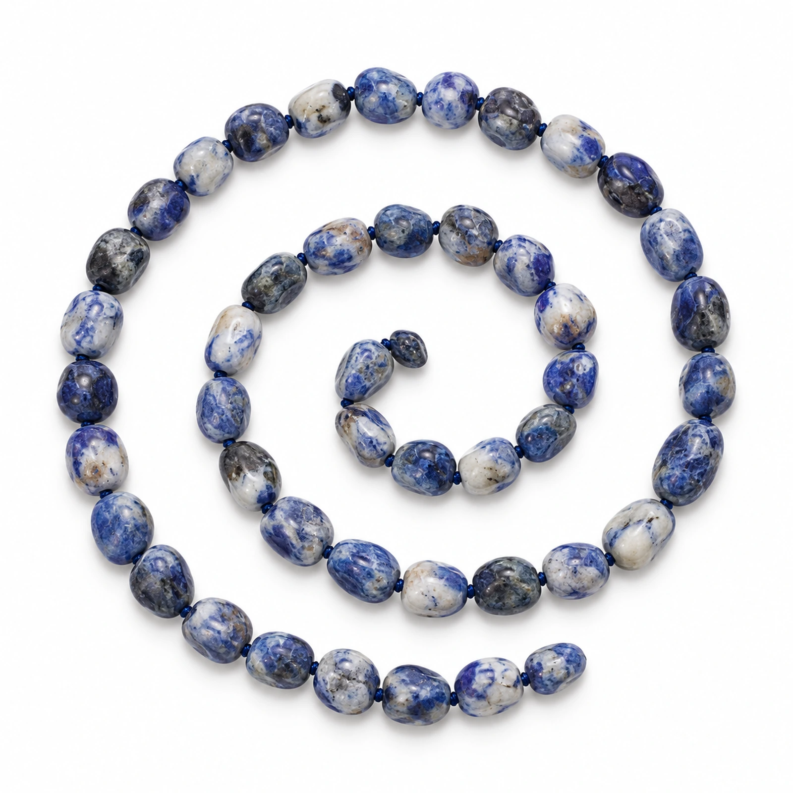 5-8mm Natural Azurite Pebble Nugget Beads - 1 String