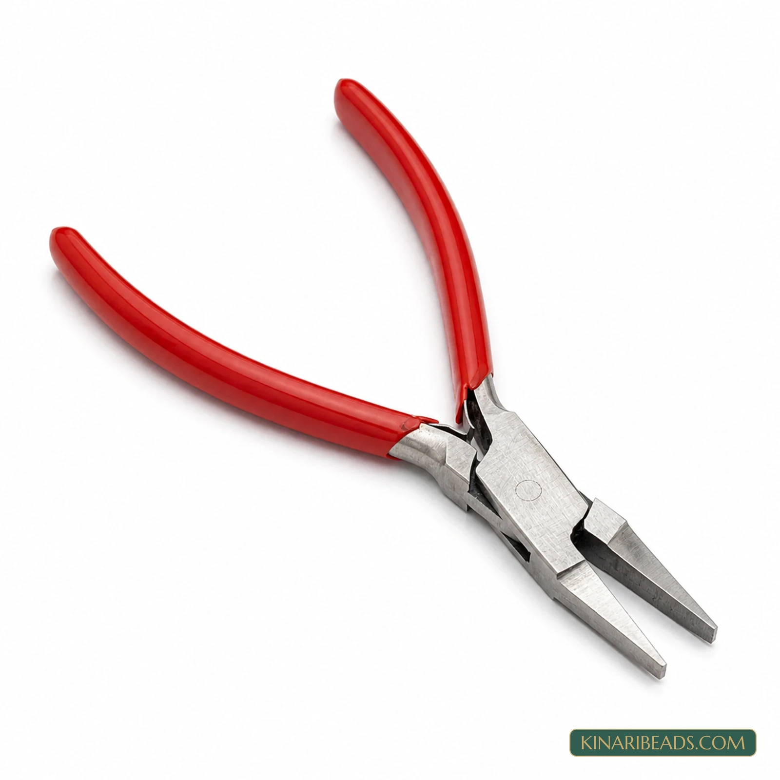 5-Inch Iron Flat Nose Jewellery Pliers - Red Handle