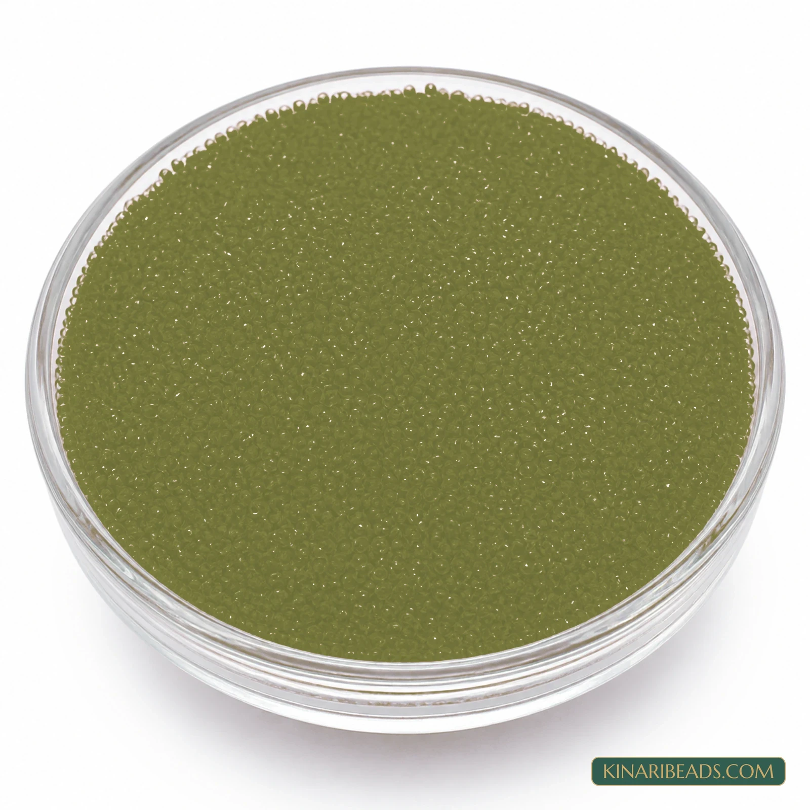 50 Gm Preciosa 11/0 Opaque Czech Glass Seed Beads - Olive colour
