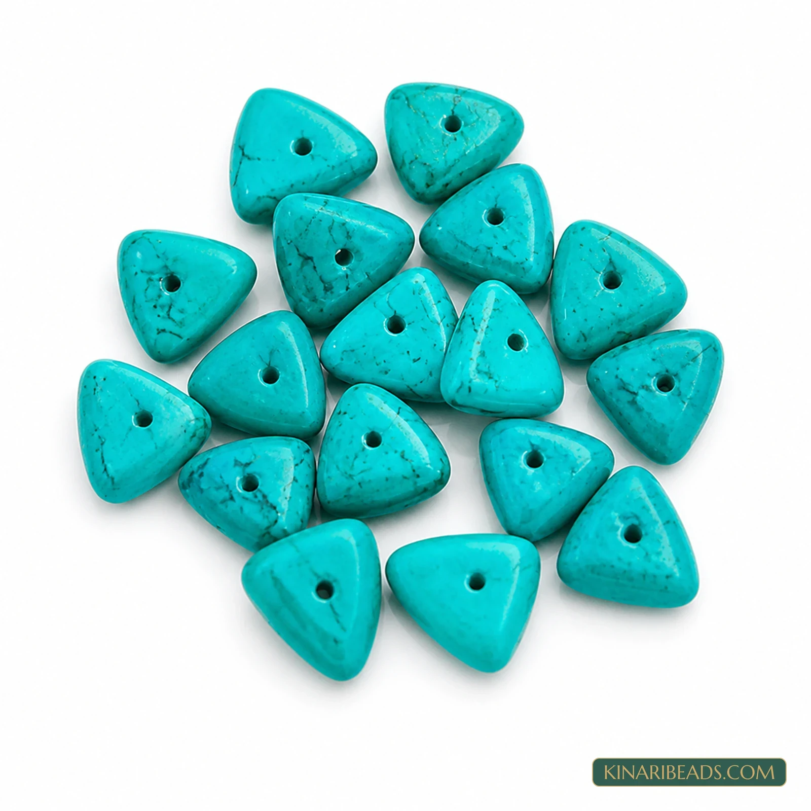 50 Pcs 10mm–14mm Turquoise Synthetic Howlite Beads - Turquoise colour