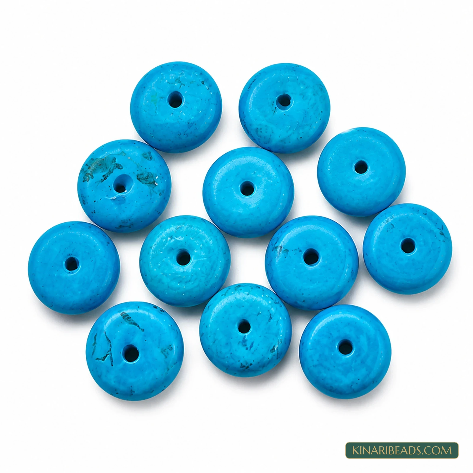50 Pcs 12mm Turquoise Synthetic Howlite Beads