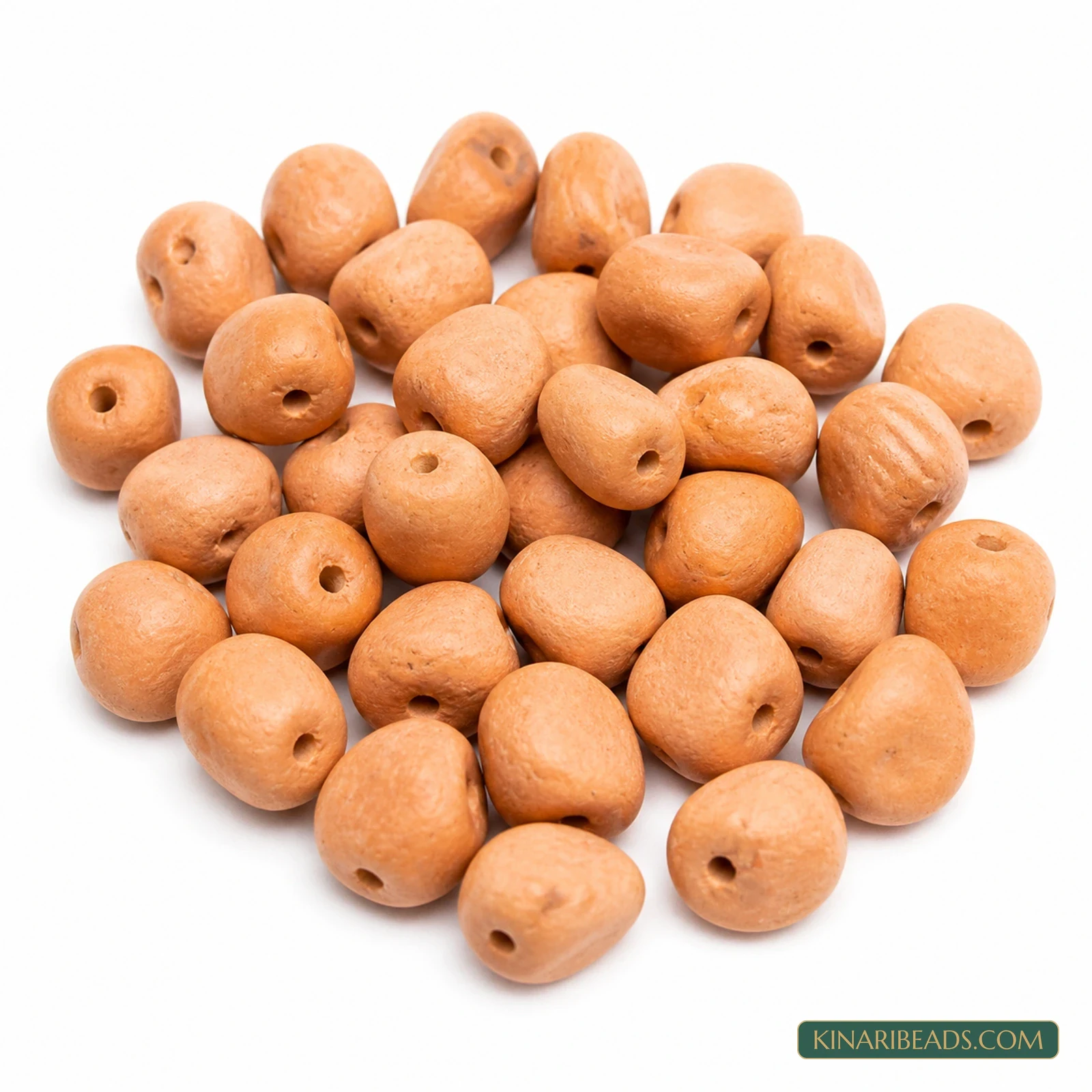 50 Pcs 15×16mm–14×12mm Brown Synthetic Howlite Beads