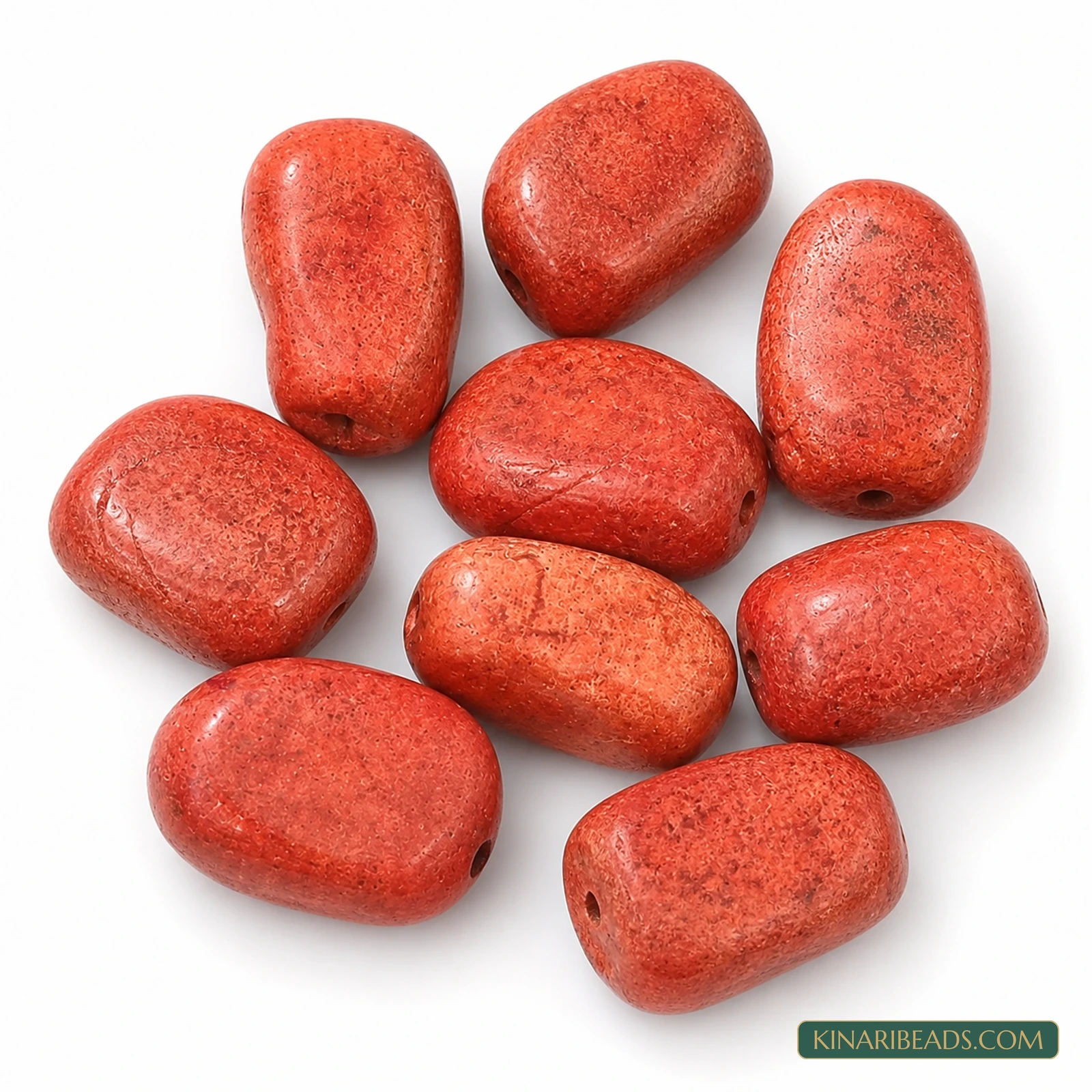50 Pcs Assorted 14×12mm–16×12mm Pink Synthetic Howlite Beads