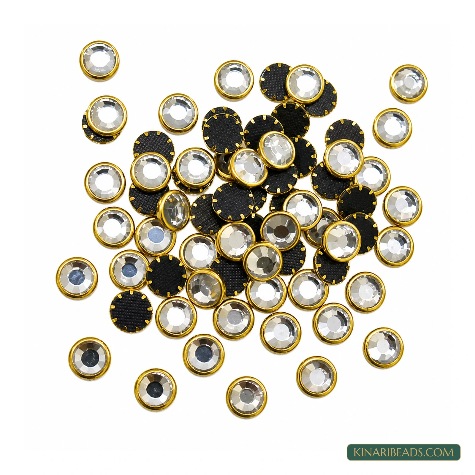 5mm Round Golden Kundan Stones – 100g