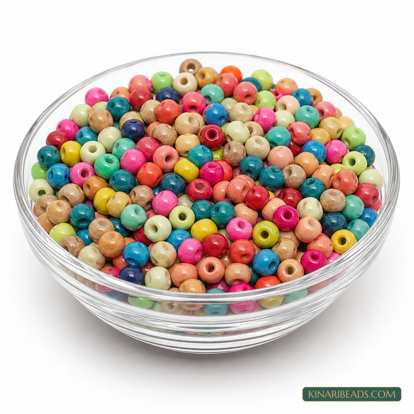 6/0 Opaque Glass Seed Beads for Jewellery Making - 100g - Multicolour colour