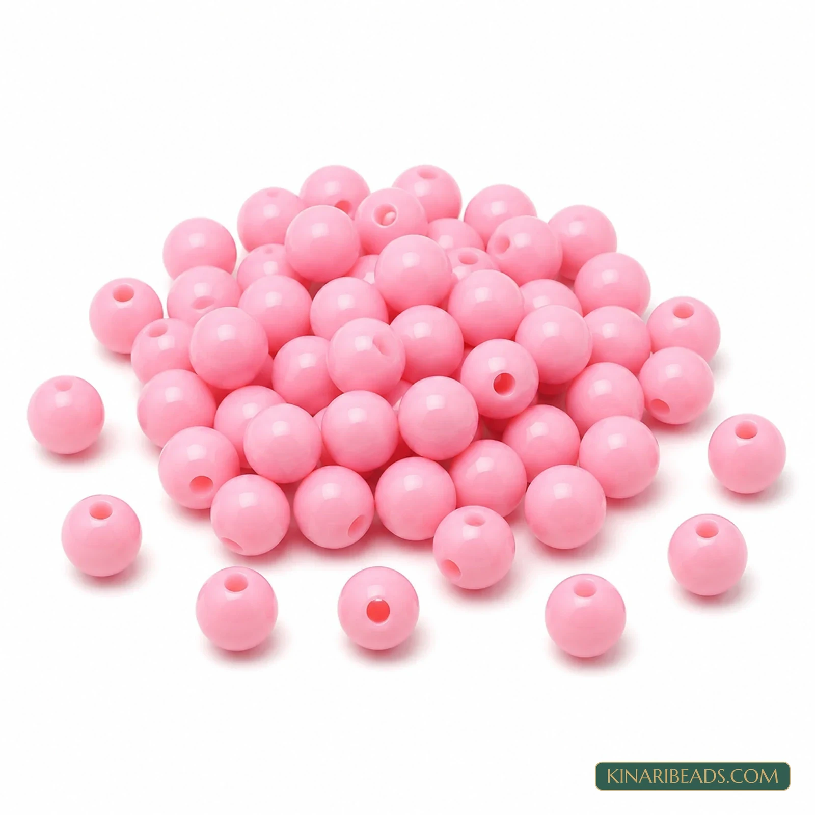 Opaque Round Acrylic Beads 6mm & 8mm - 100g Colour Packs
