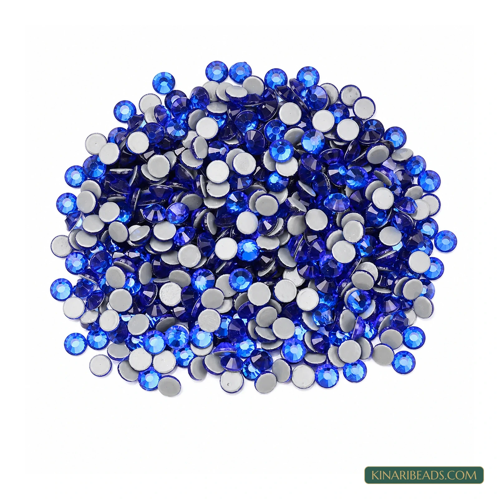 6mm Flat-Round Acrylic Cabochon Stones – 50g - Blue colour