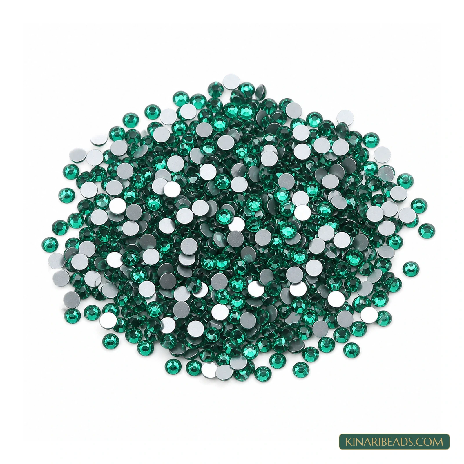 6mm Flat-Round Acrylic Cabochon Stones – 50g - Teal colour