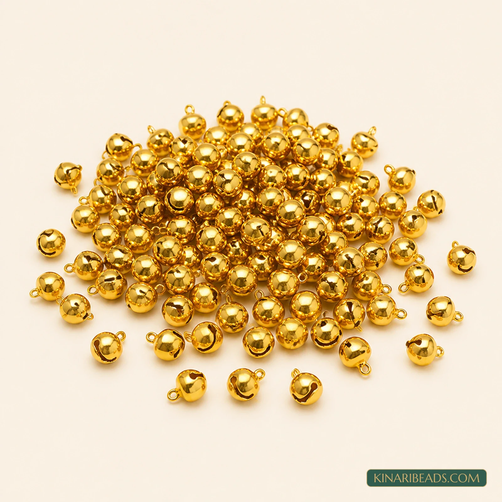 6mm Mini Ghungroo Jingle Bell Beads – Gold & Silver, 100g