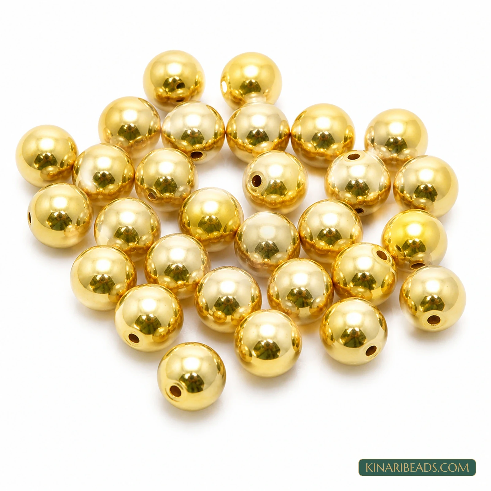 6mm Round CCB Acrylic Beads - Golden & Copper, 200 Pcs - Golden colour