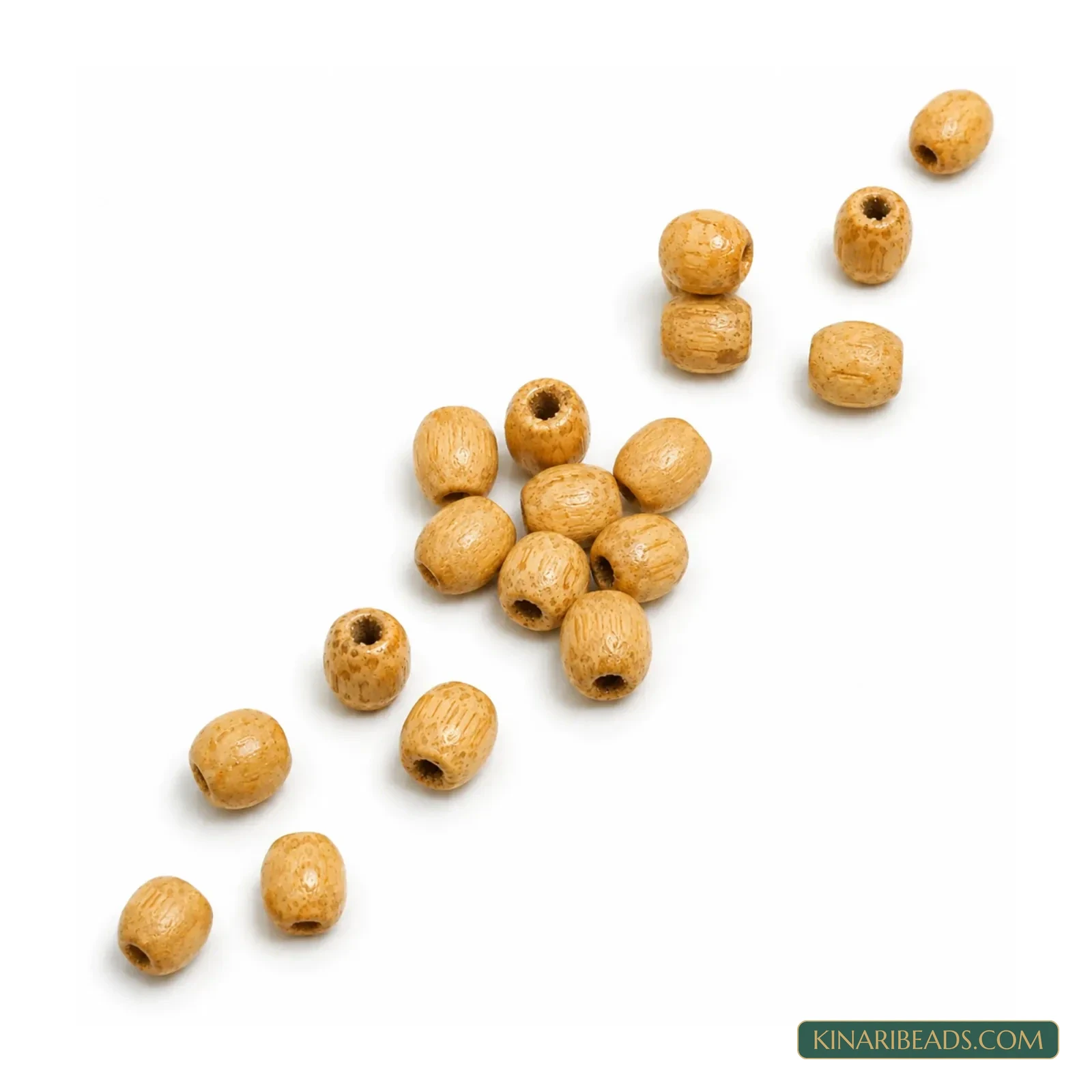 6x5mm Natural Brown Oval Wooden Spacer Beads - 200 Pcs