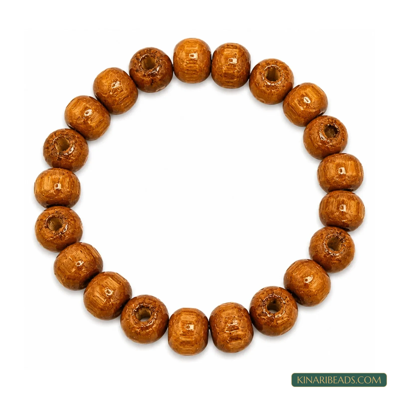 7x8mm Painted Wooden Rondelle Spacer Beads - 100 Pcs - Honey Brown colour