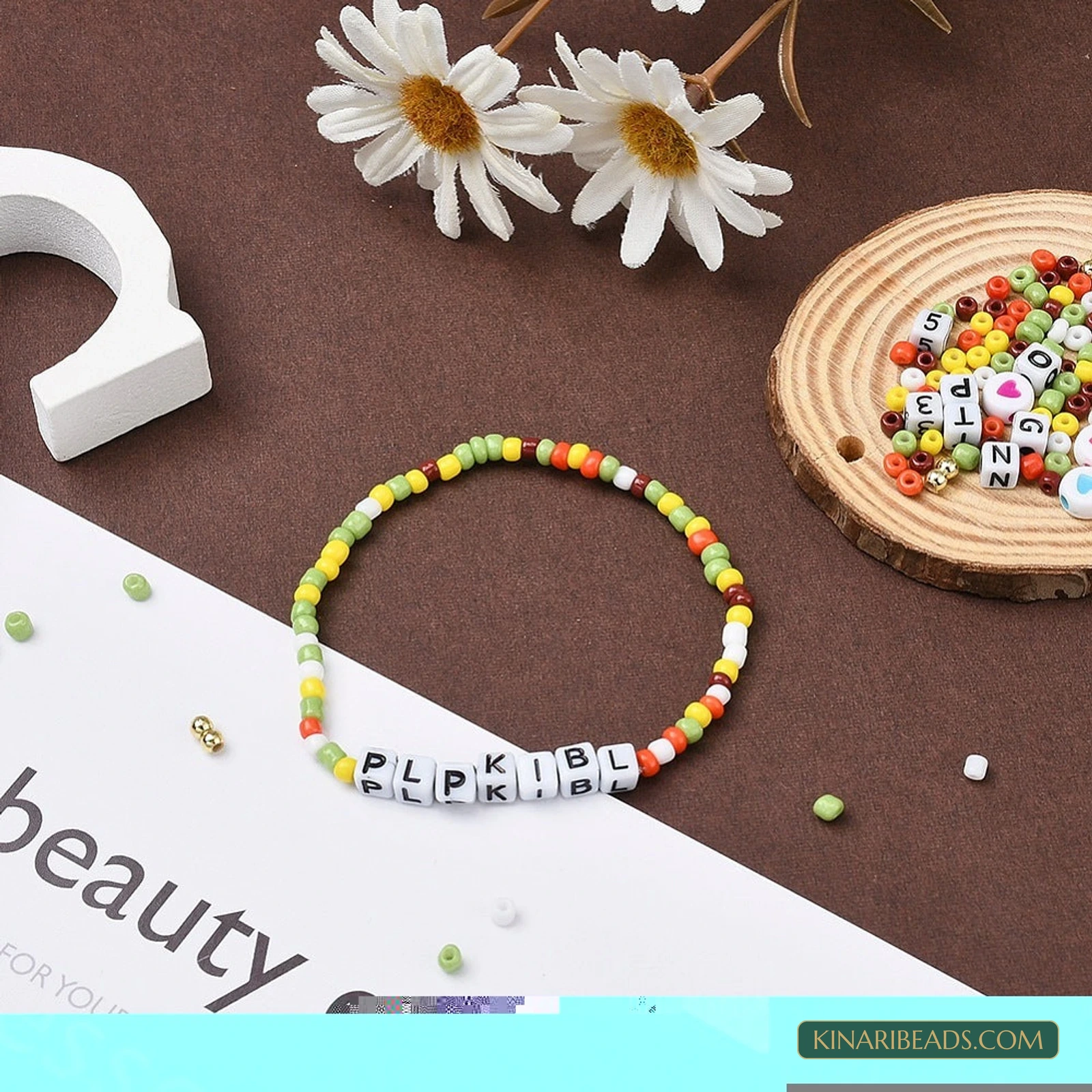 8/0 Glass Seed & Acrylic Beads Jewellery Making Kit with Elastic Thread – Approx. 3,200 Pcs product image