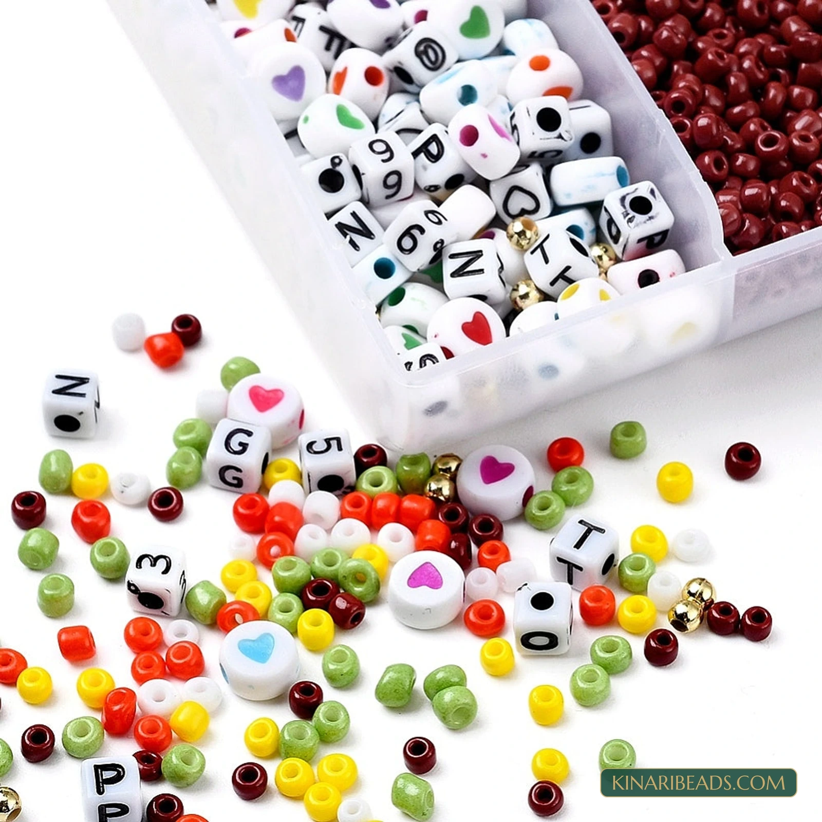 8/0 Glass Seed & Acrylic Beads Jewellery Making Kit with Elastic Thread – Approx. 3,200 Pcs product image
