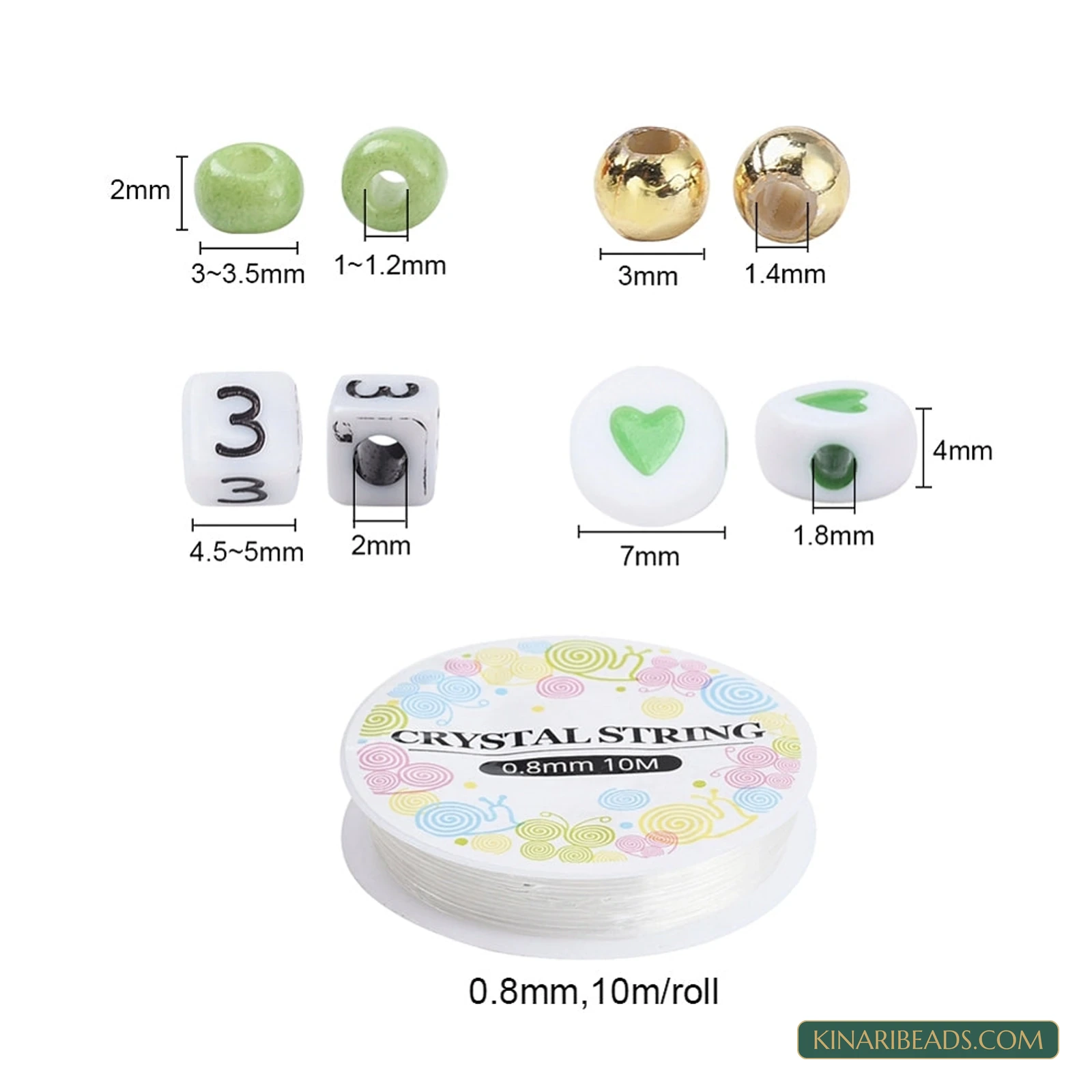 8/0 Glass Seed & Acrylic Beads Jewellery Making Kit with Elastic Thread – Approx. 3,200 Pcs product image