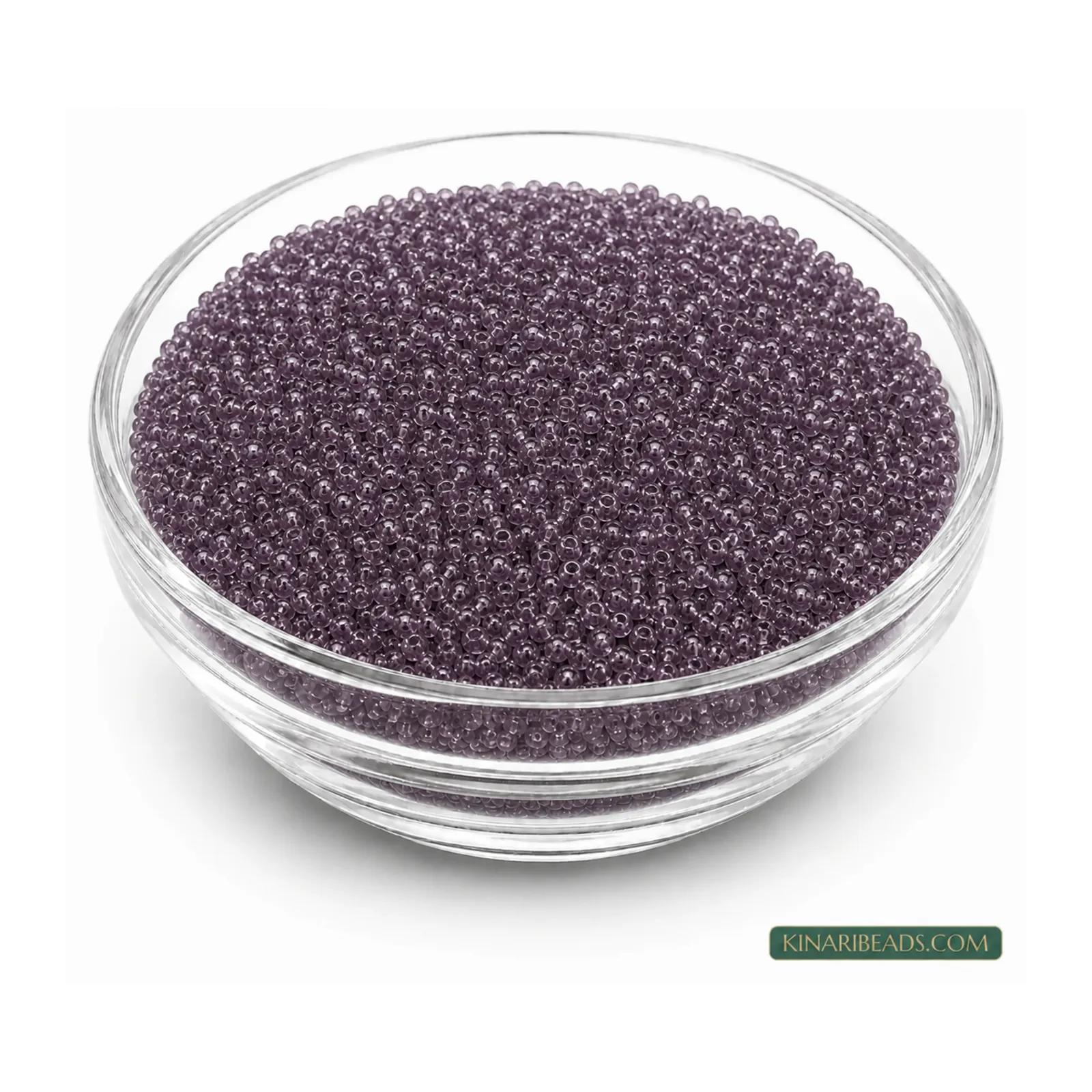 8/0 Transparent Glass Seed Beads for Embroidery – 100g - Purple Trans colour