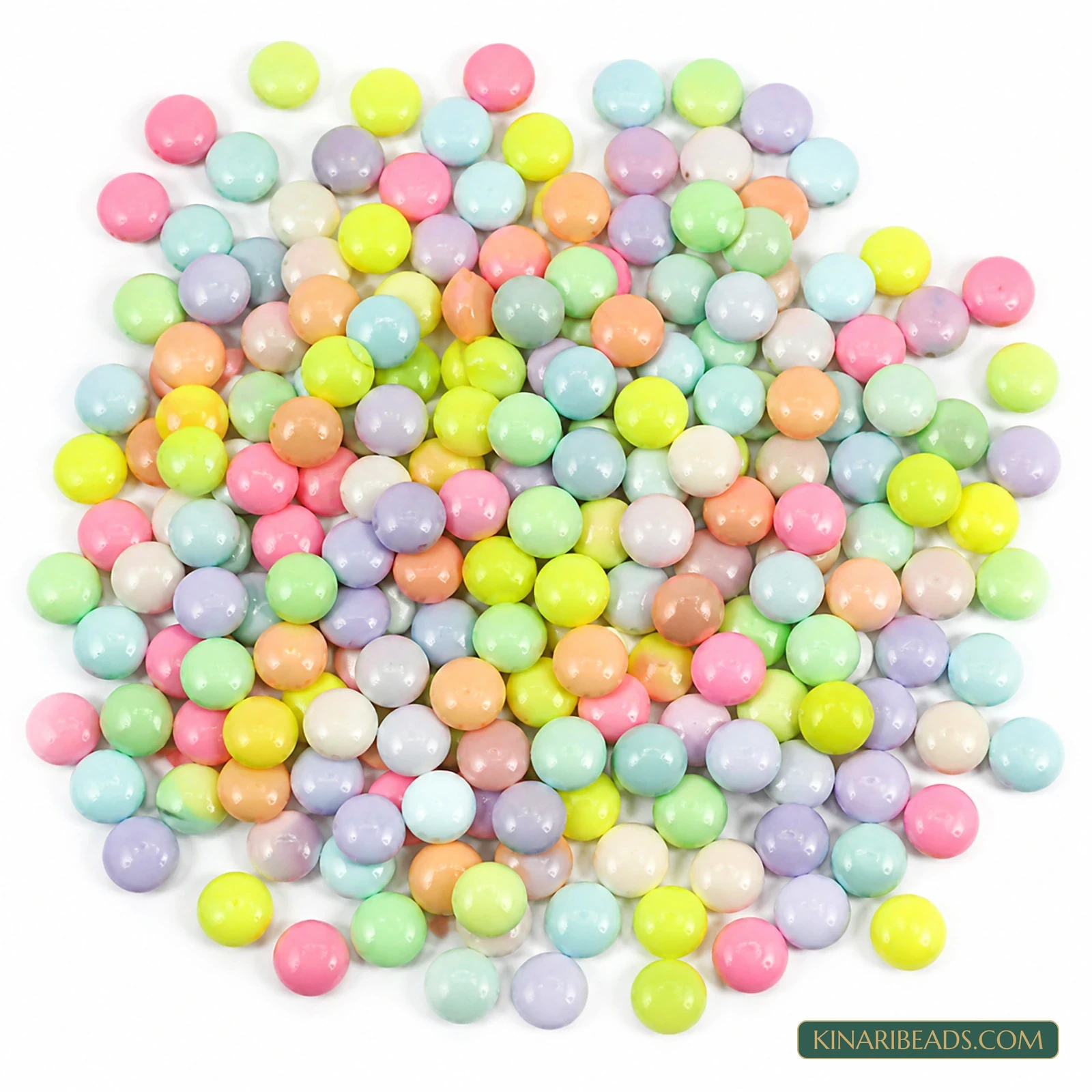 8mm Pastel Multicolour Acrylic Chip Pebble Beads - 100g (Approx. 500 Pcs)
