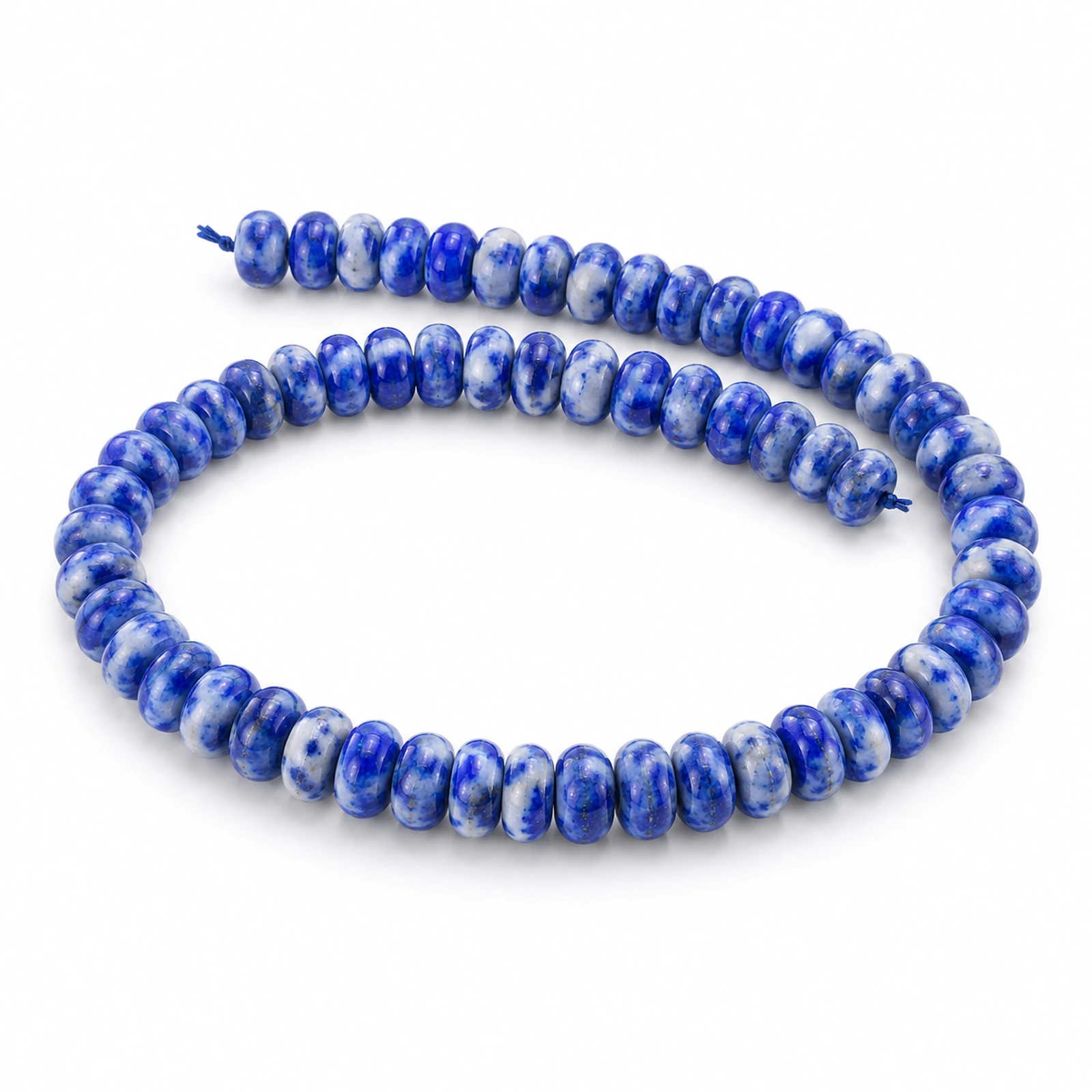 8x5mm Blue Lapis-Style Zed Rondelle Beads