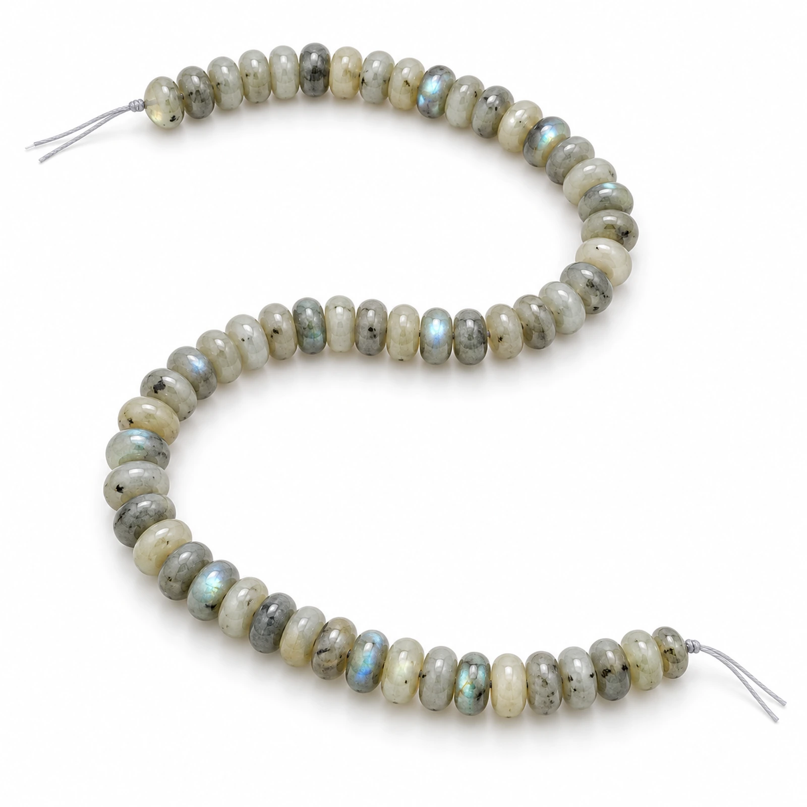 8x5mm Natural Labradorite Rondelle Beads