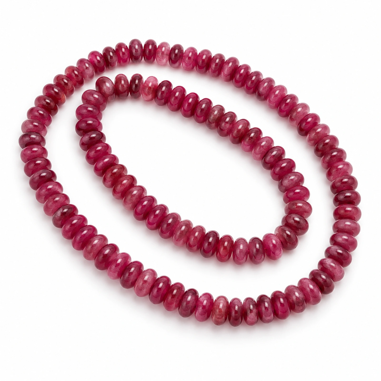 8x5mm Pink Tourmaline-Style Rondelle Beads