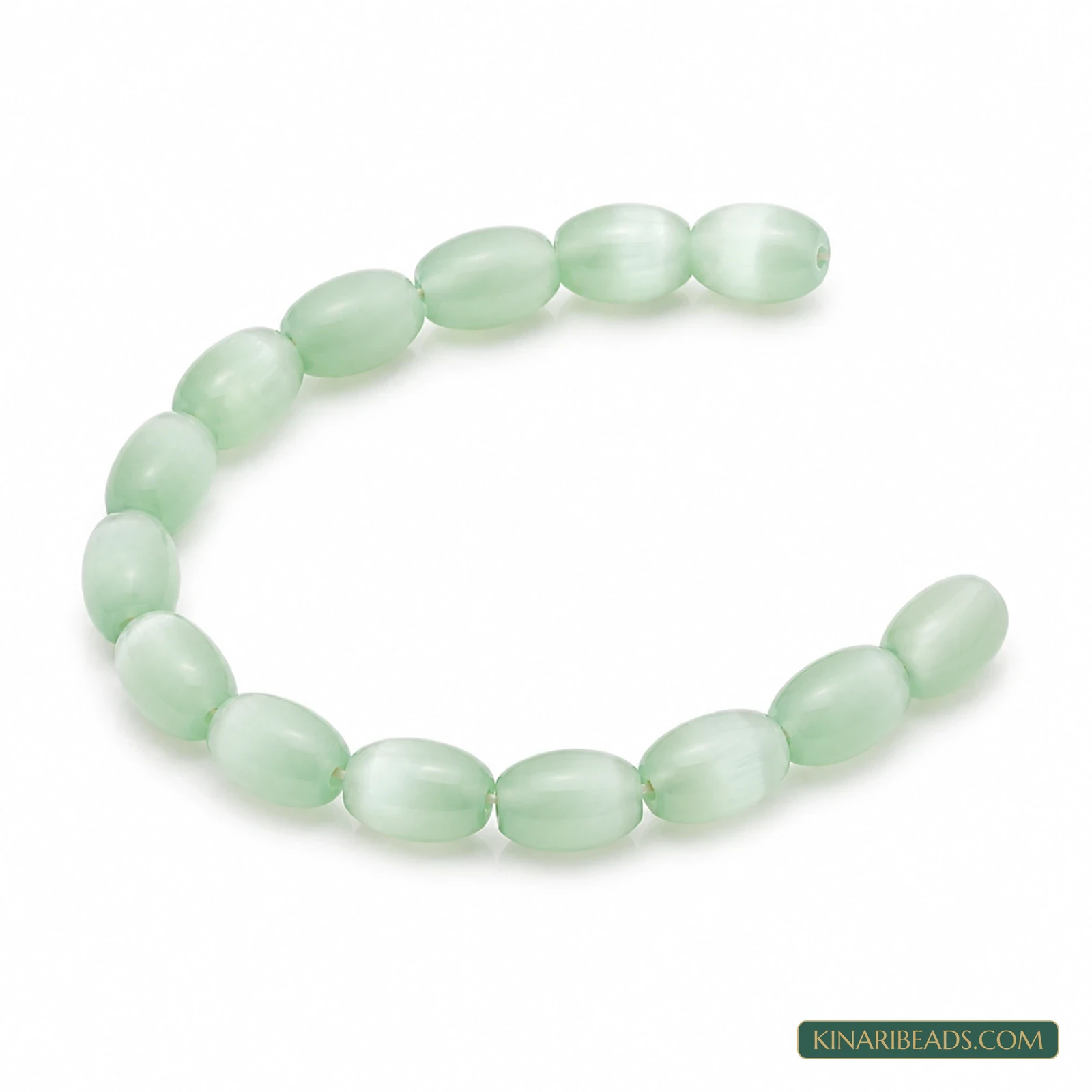 9×5mm Oval Cat’s Eye Glass Beads – 1 String