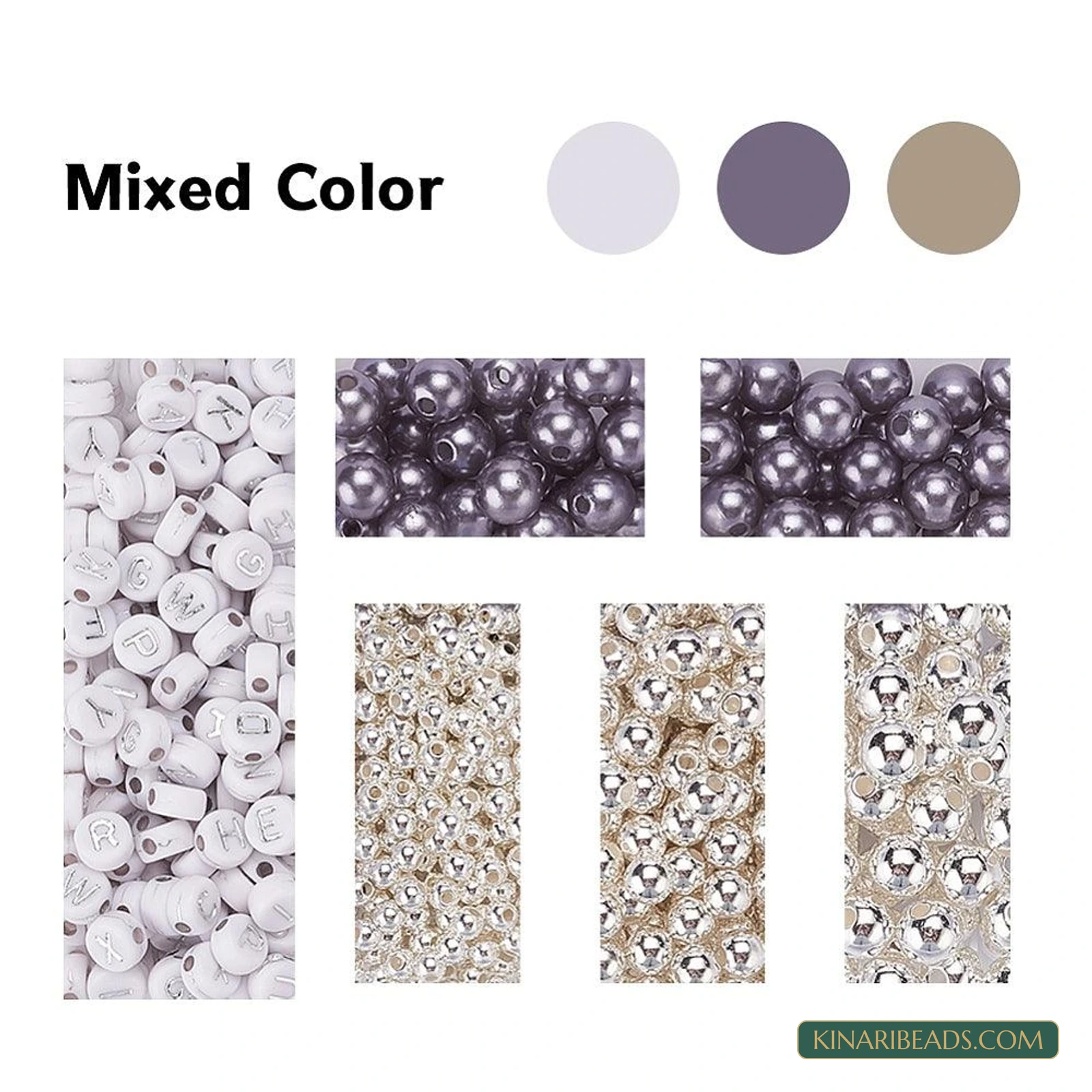 Alphabet & Pearl Beads Necklace Making Kit with Tweezers product image