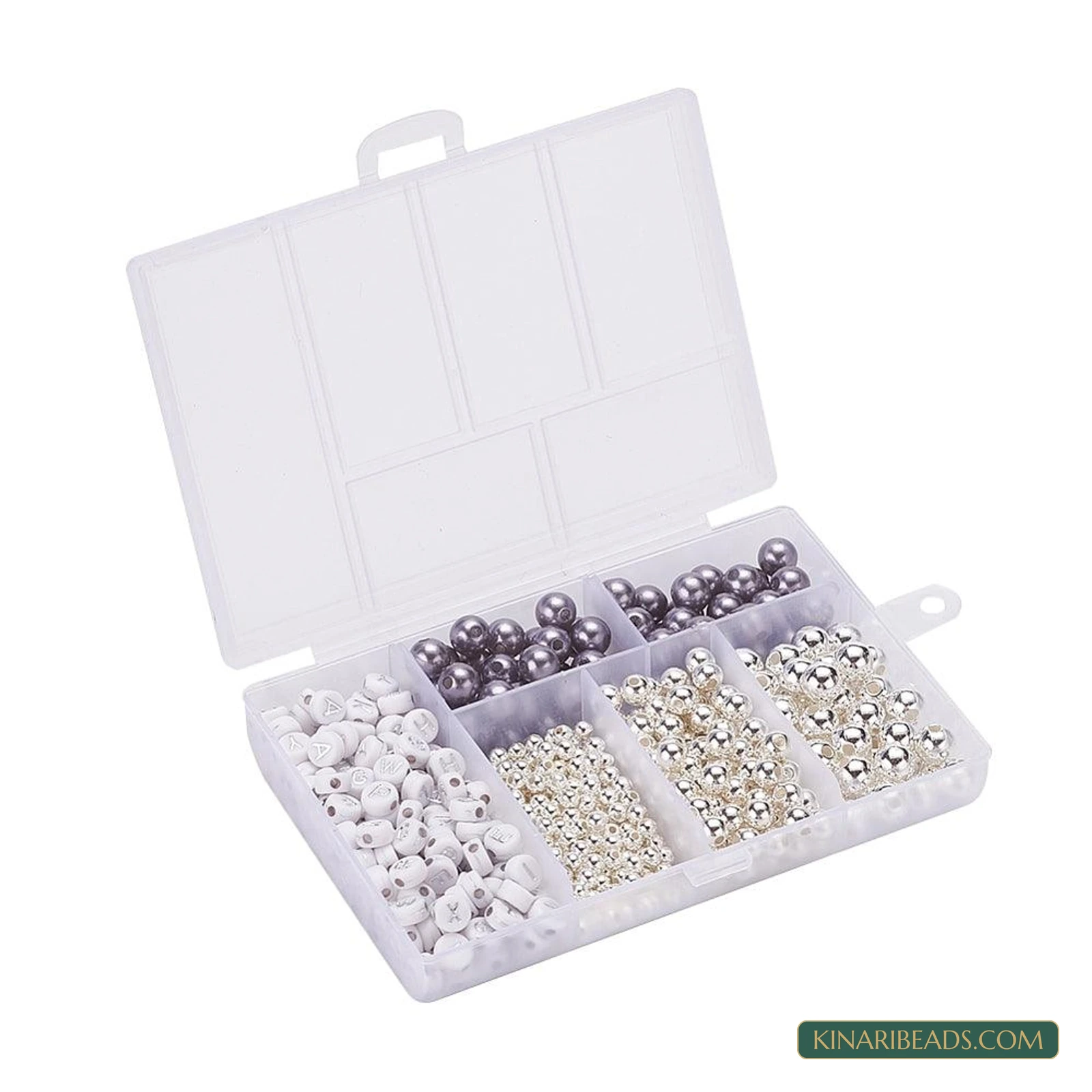 Alphabet & Pearl Beads Necklace Making Kit with Tweezers product image