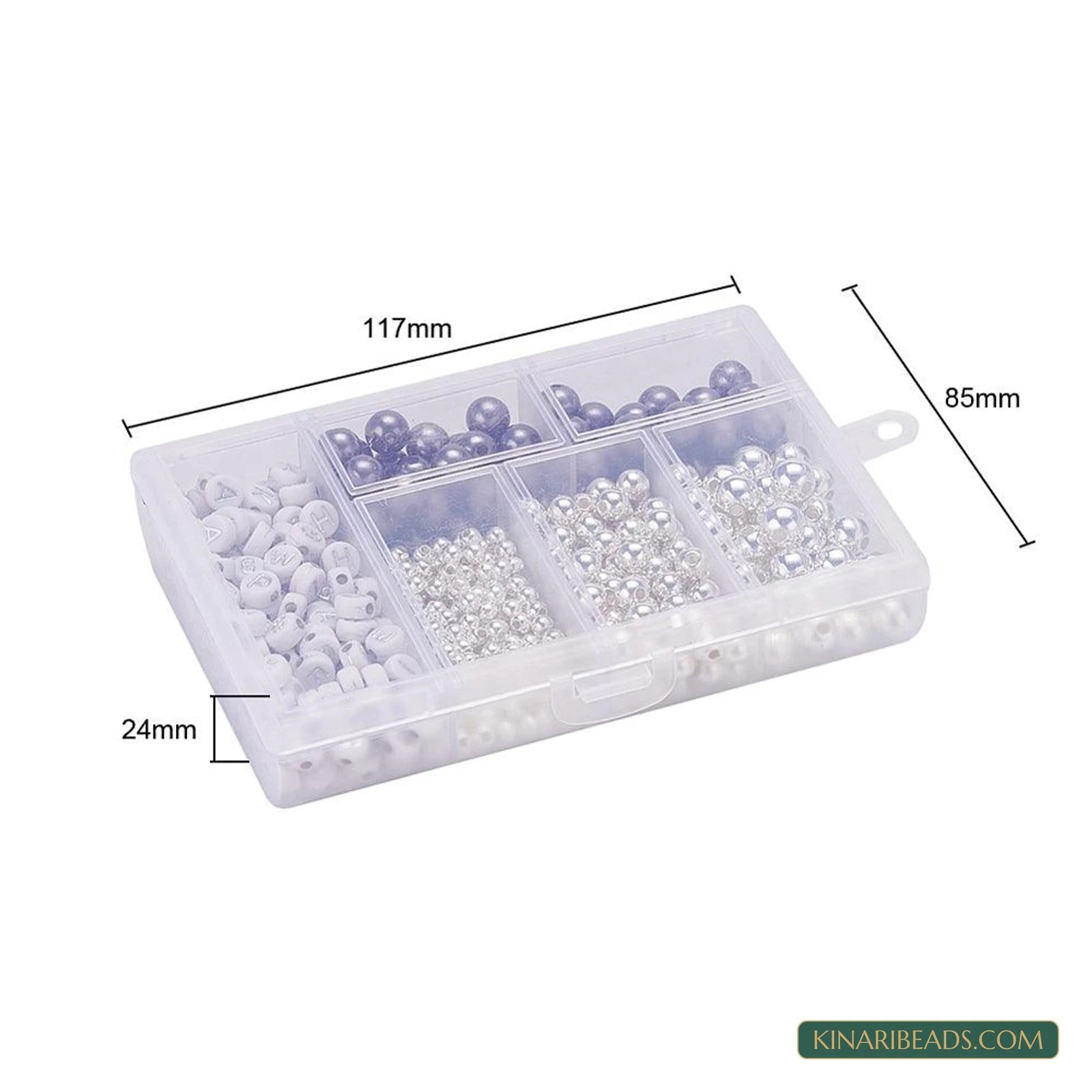 Alphabet & Pearl Beads Necklace Making Kit with Tweezers product image