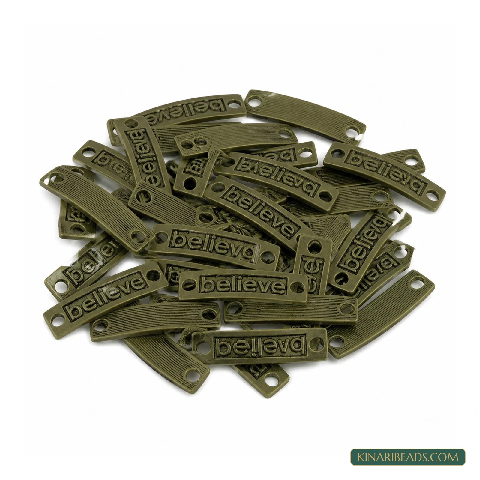 Antique Bronze BELIEVE Shoe Lace Tags – 10x35mm product image