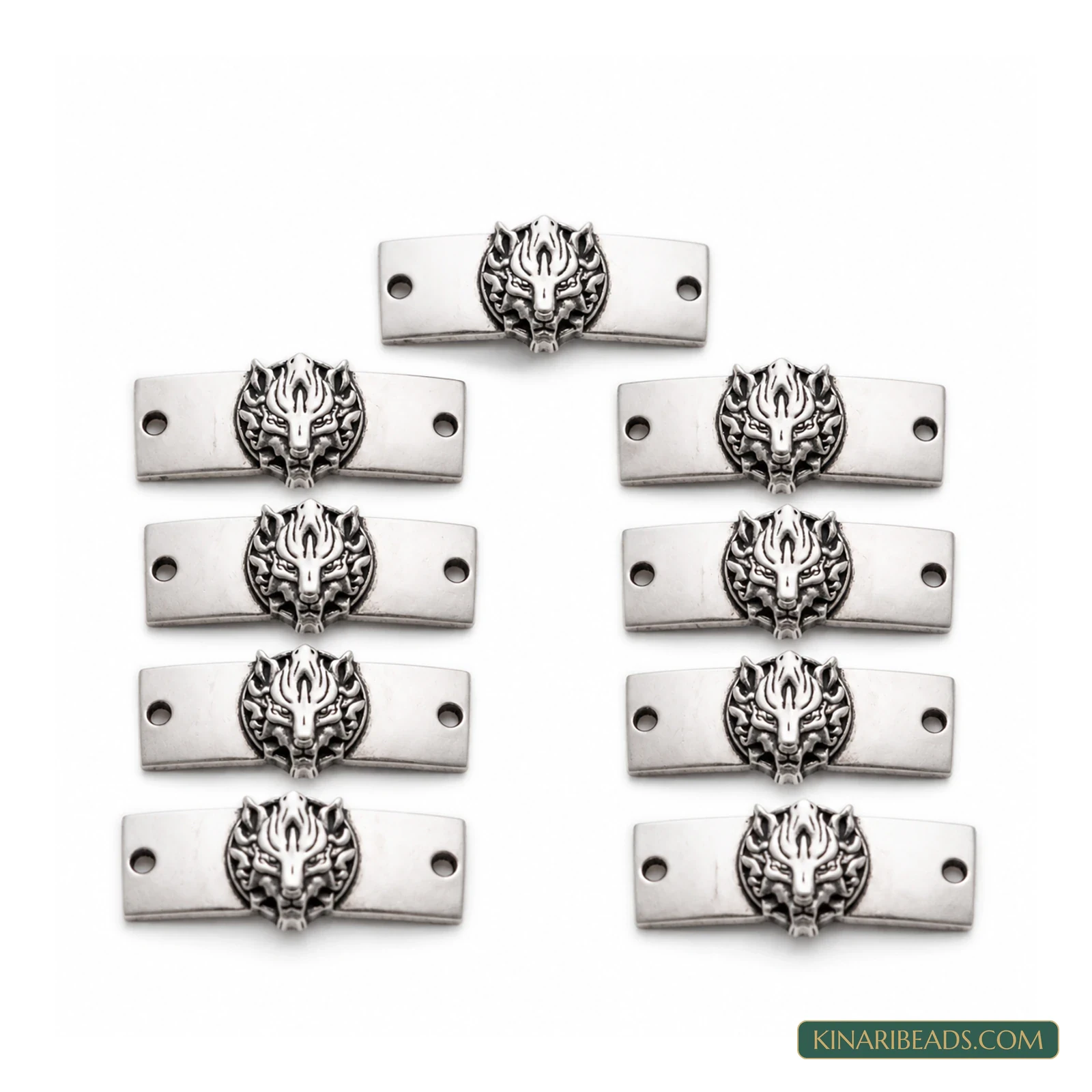 Antique Silver Bracelet Link Connectors – 40x17mm, 10 Pack