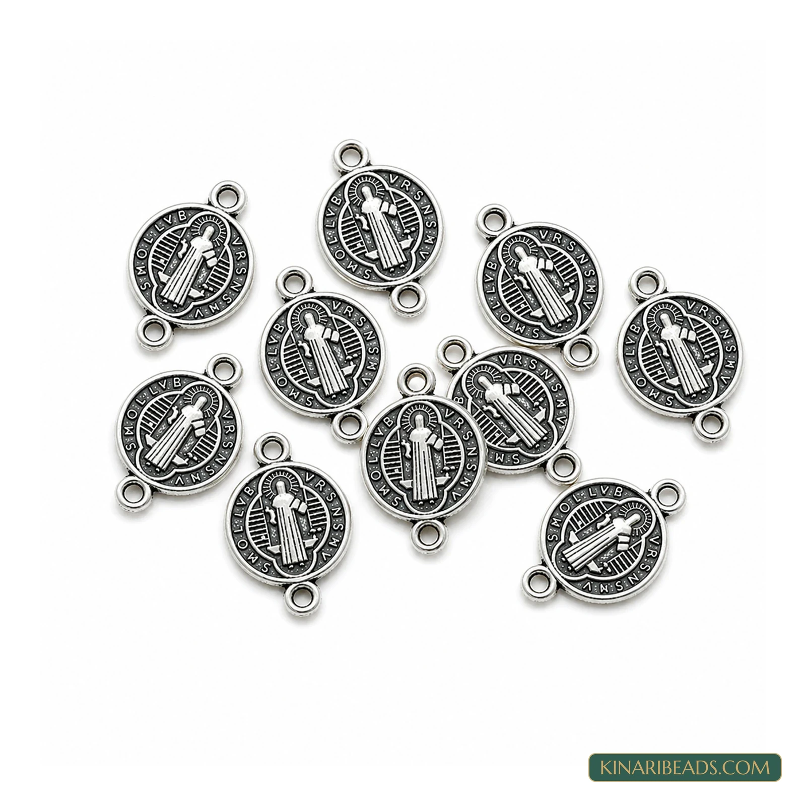 Antique Silver Decorative Link Connectors – 10x15mm