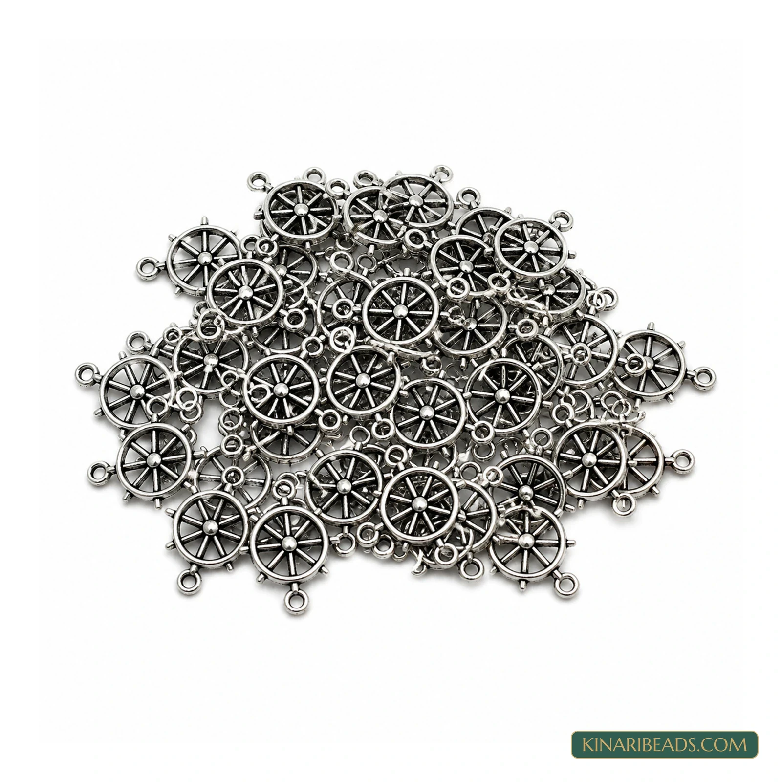 Antique Silver Decorative Link Connectors – 13x20mm product image