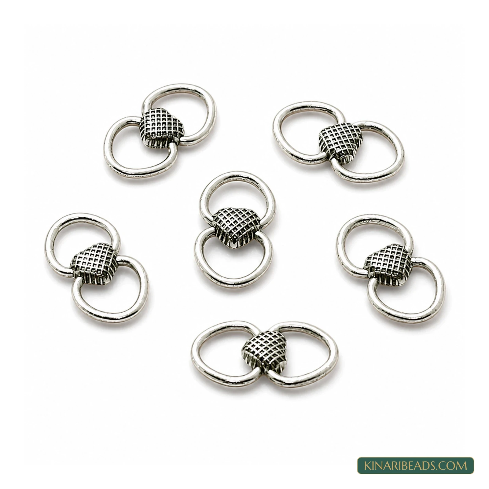 Antique Silver Decorative Link Connectors – 24mm