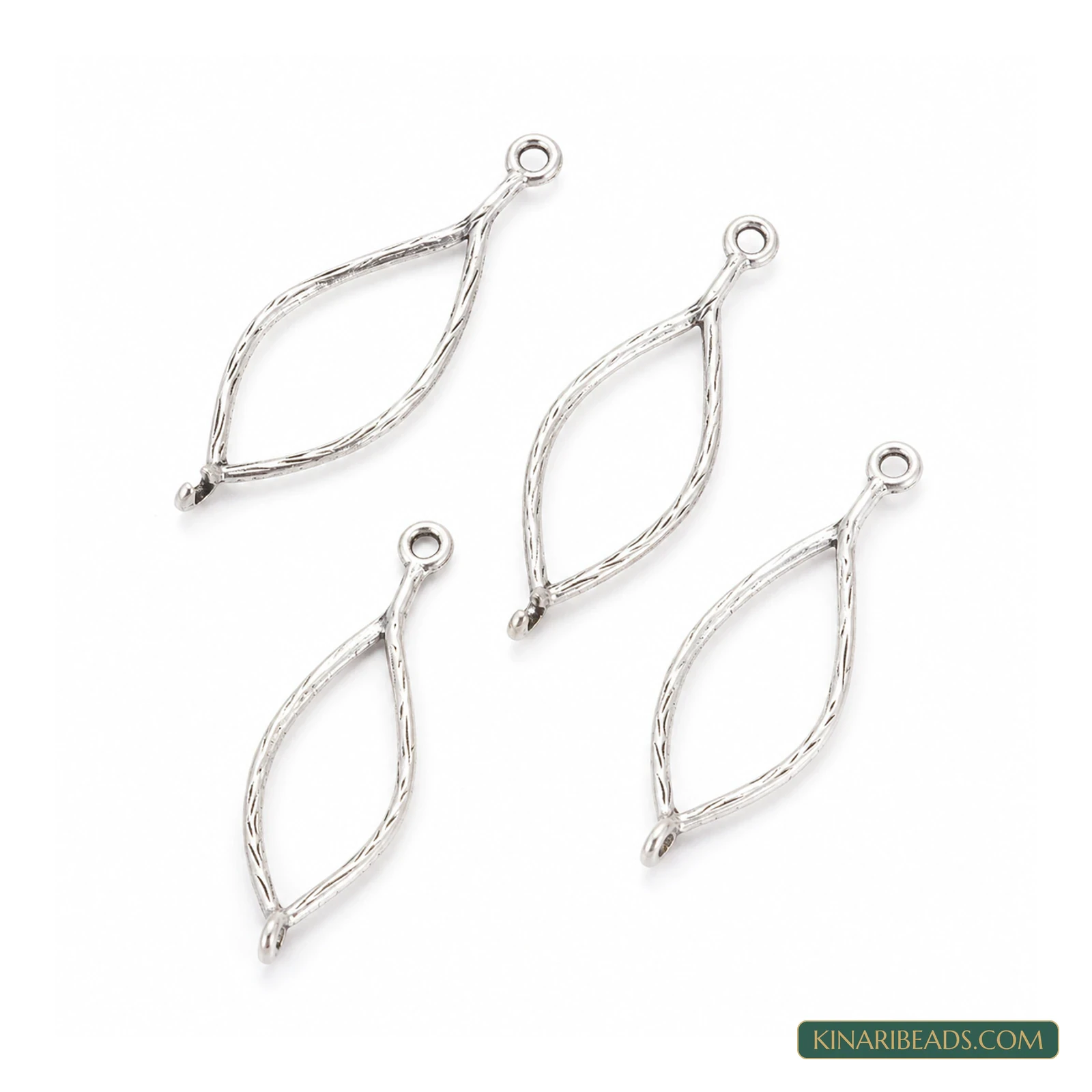 Antique Silver Oval Link Connectors – 44x14mm